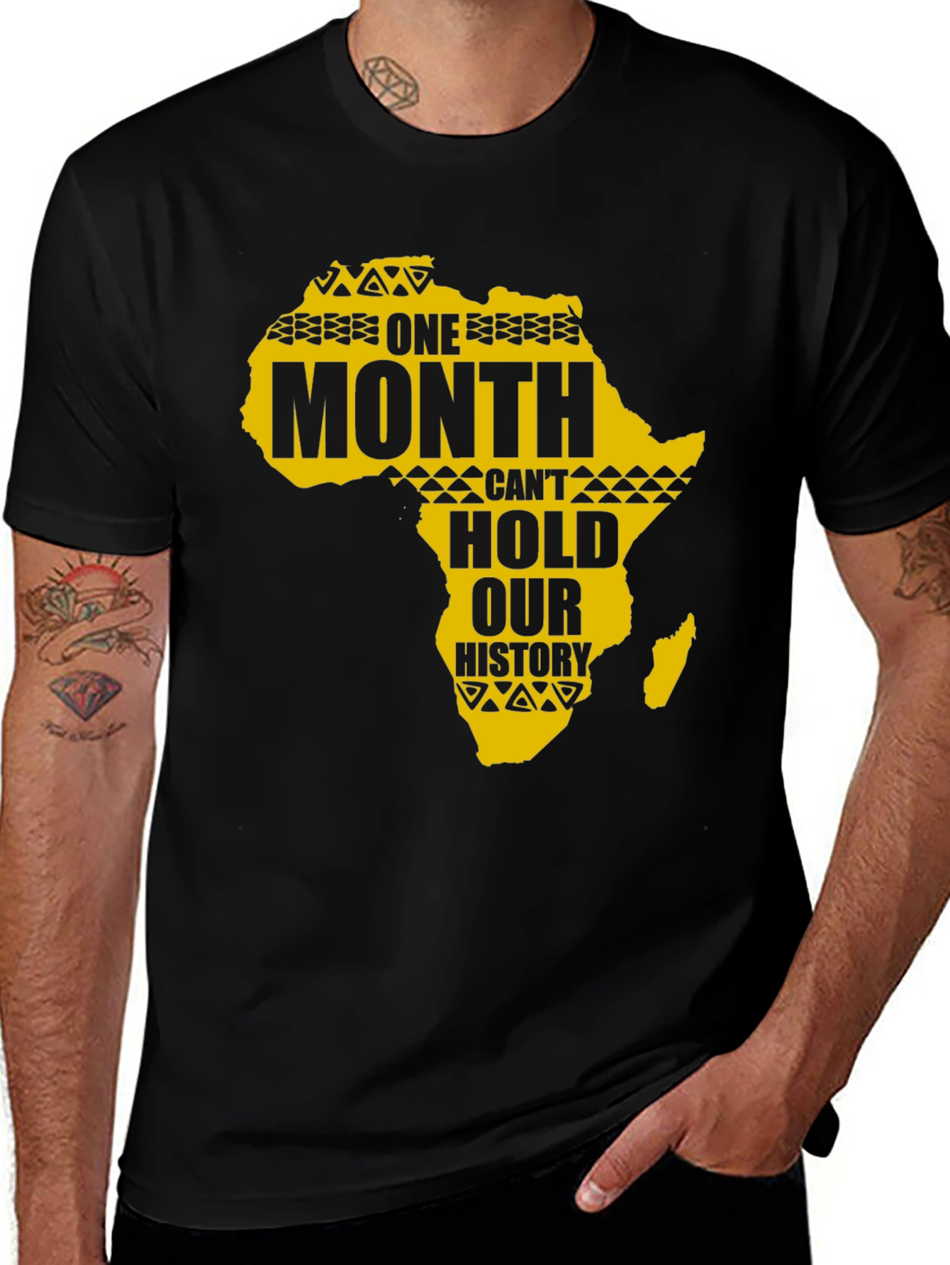 Black History Month Africa Map Graphic Tee