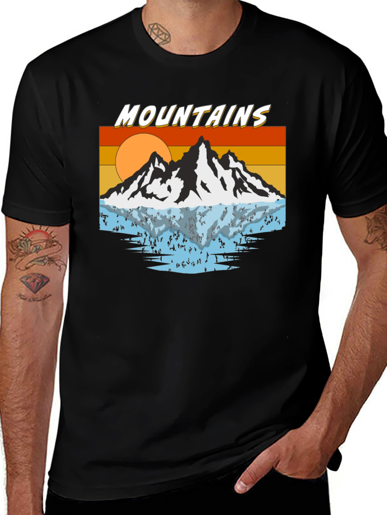 Variant 16 of Retro Mountains Graphic T-Shirt