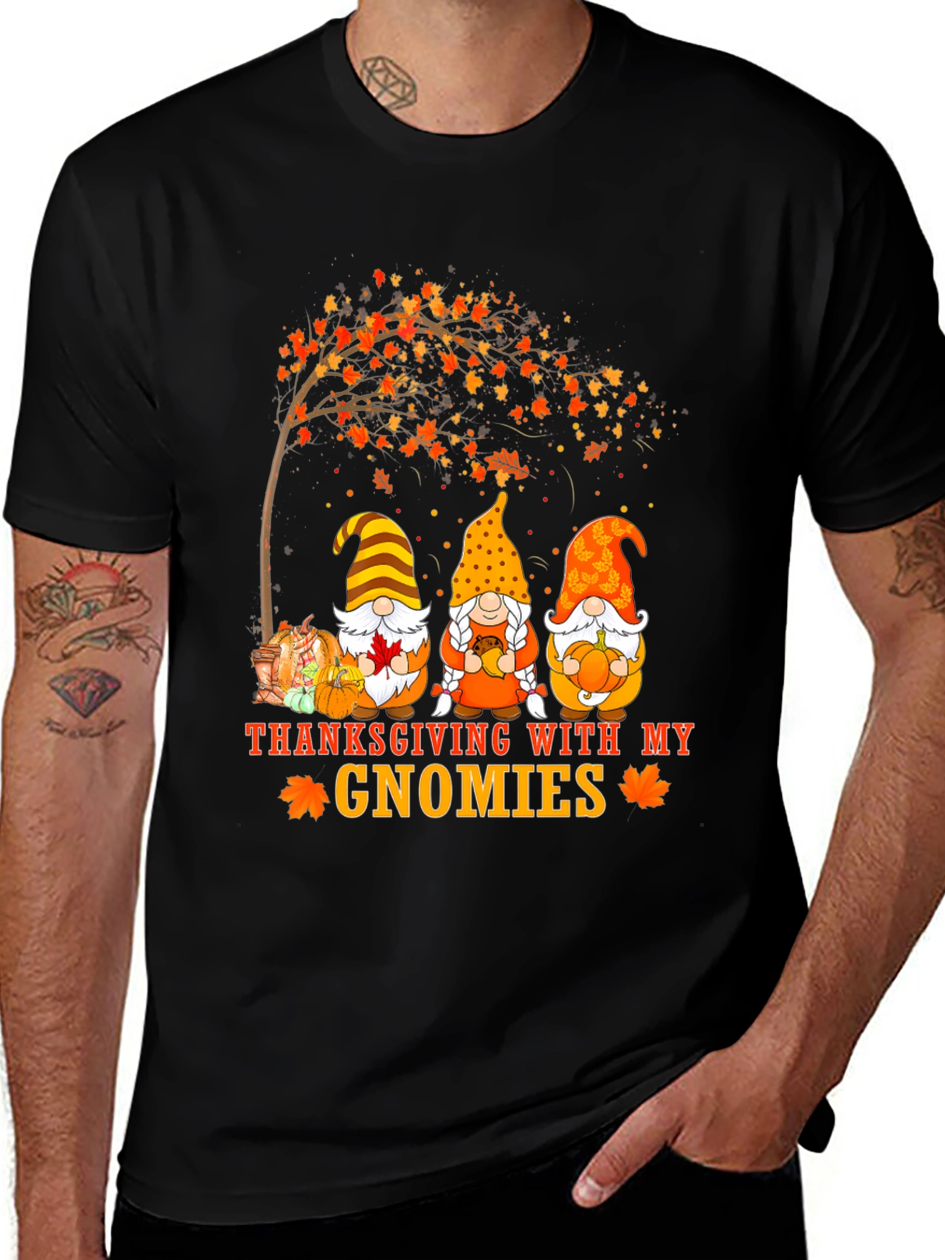 Thanksgiving Gnomies Graphic Tee