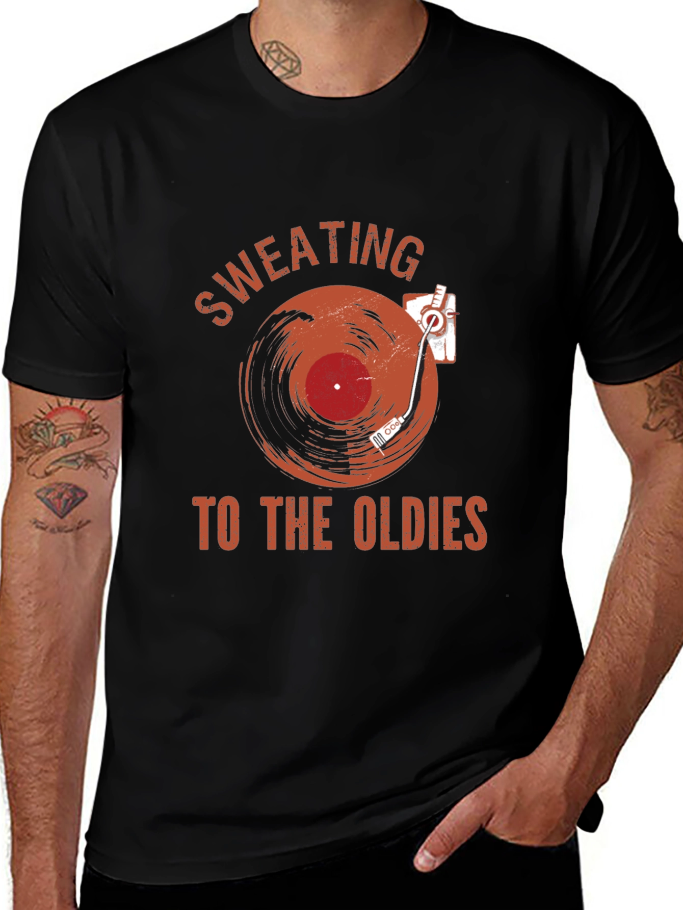 Variant 13 of Sweating to The Oldies T-Shirt, Vinyl Record Design
