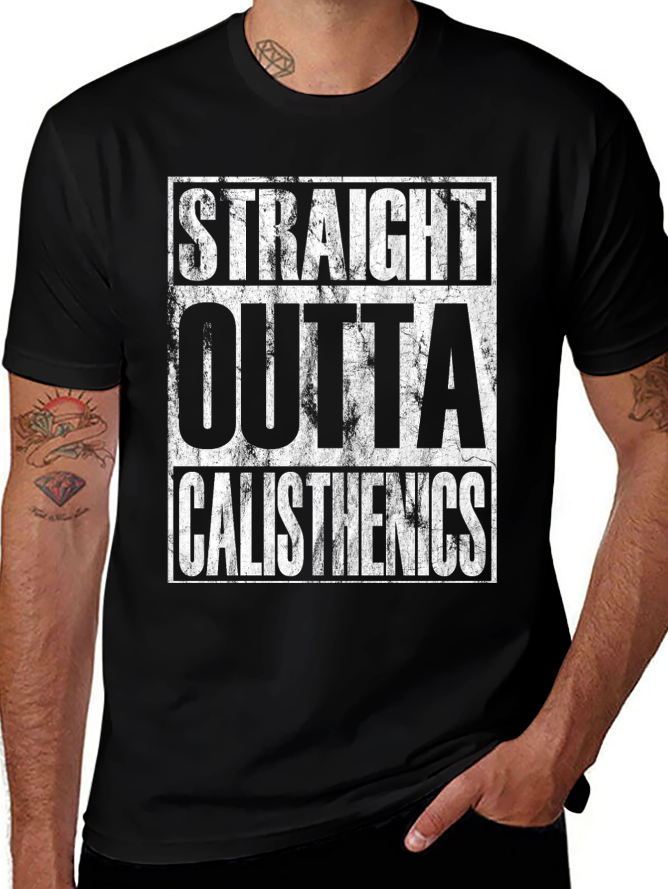 Variant 26 of Straight Outta Calisthenics Graphic Tee