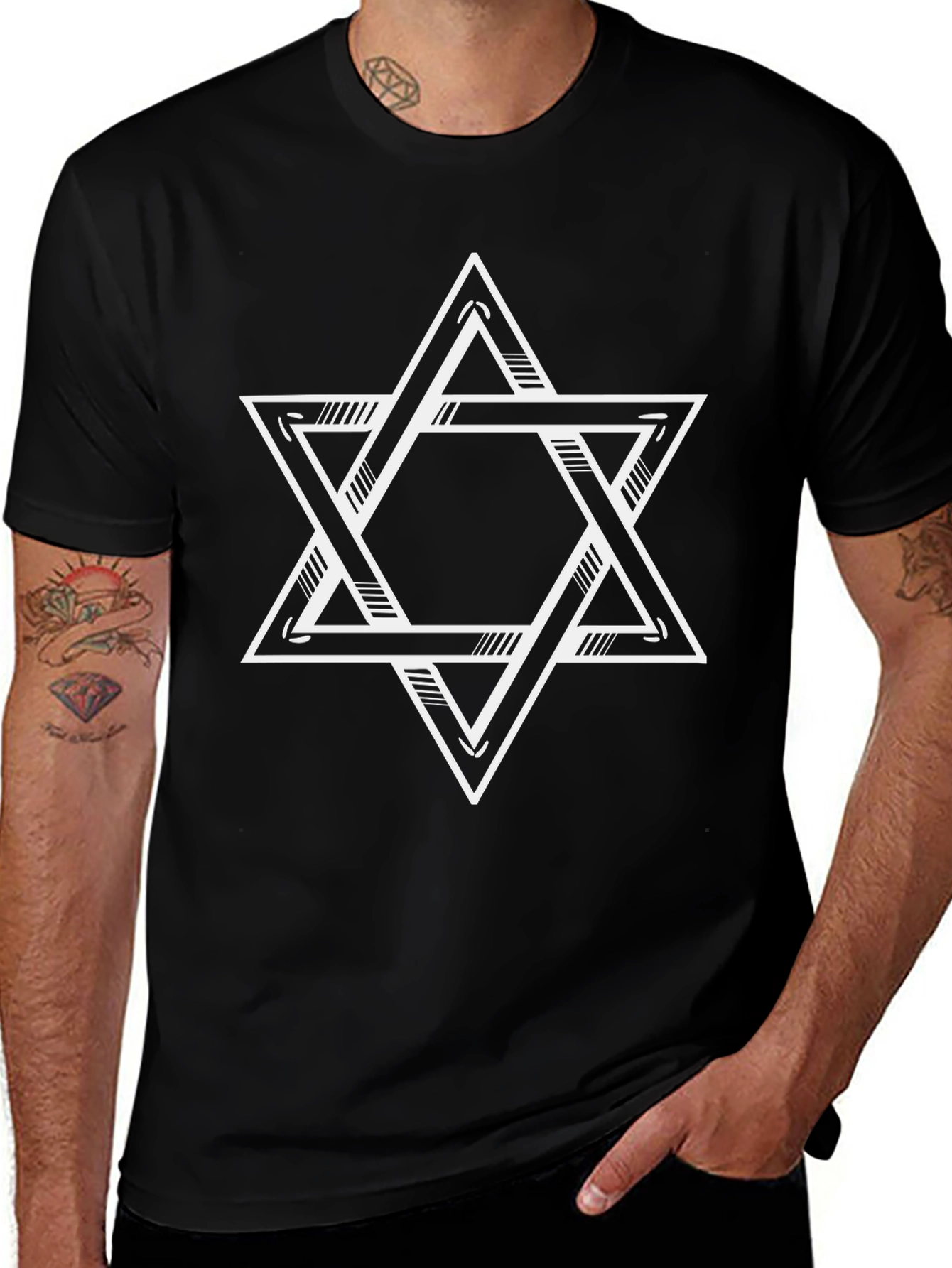 Variant 12 of Geometric Star Graphic T-Shirt - Modern Style