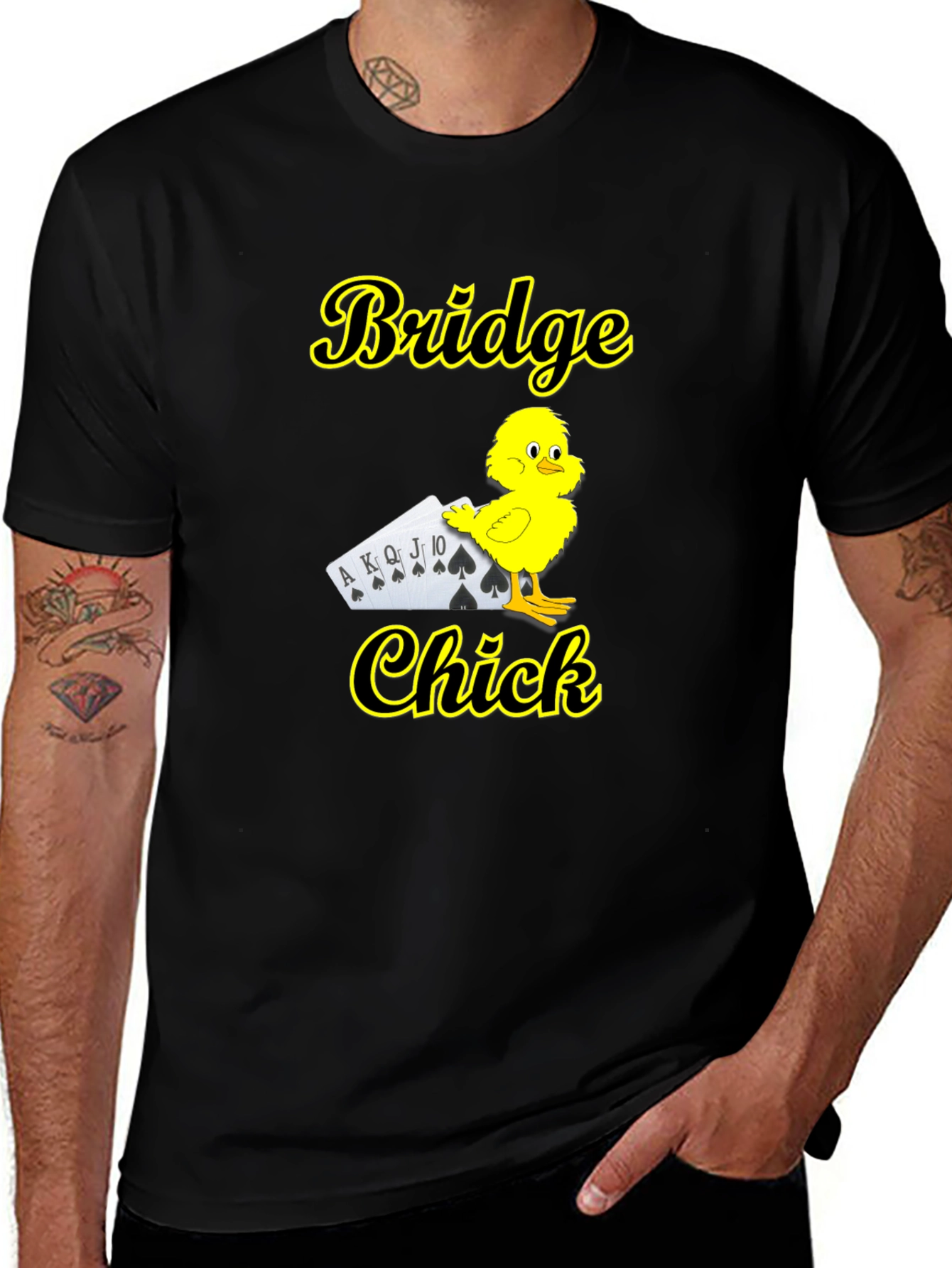 Variant 9 of Bridge Chick Graphic T-Shirt, Black, Unisex