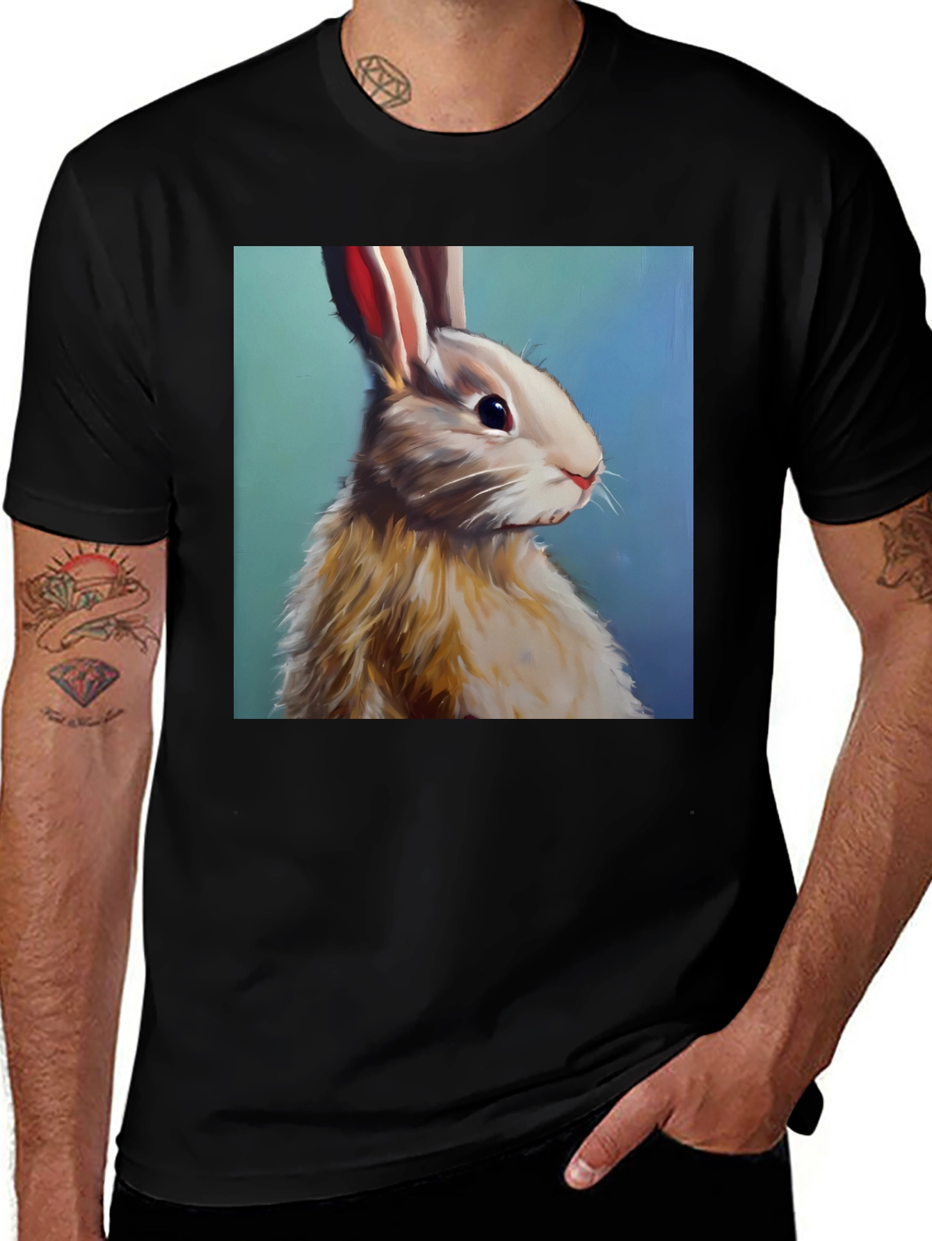 Variant 25 of Rabbit Portrait Graphic Tee