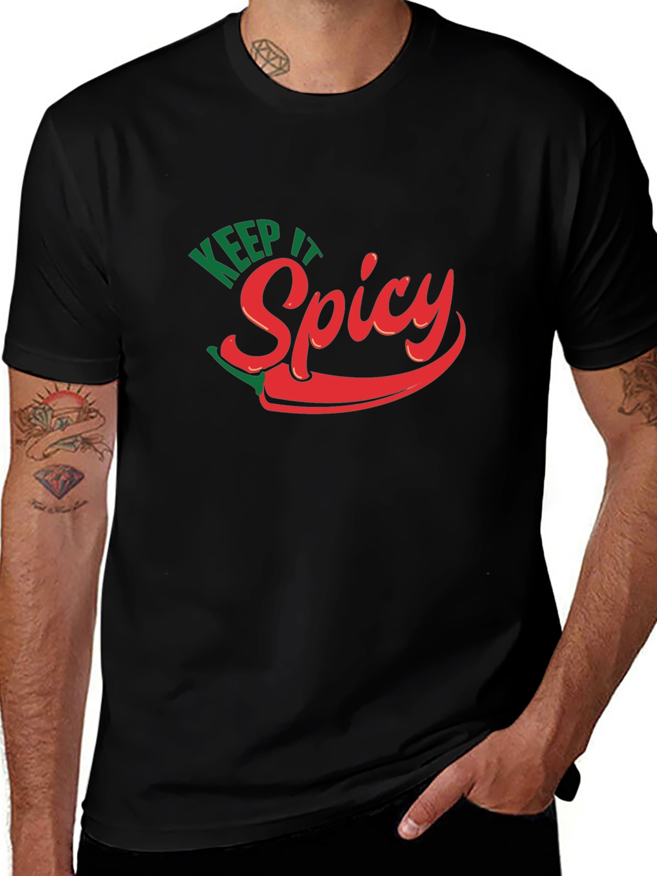 Keep It Spicy Graphic Tee - Chili Pepper Design