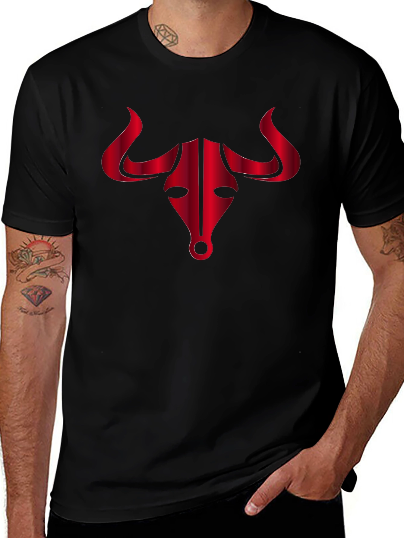 Variant 30 of Bold Bull Graphic Tee - Black