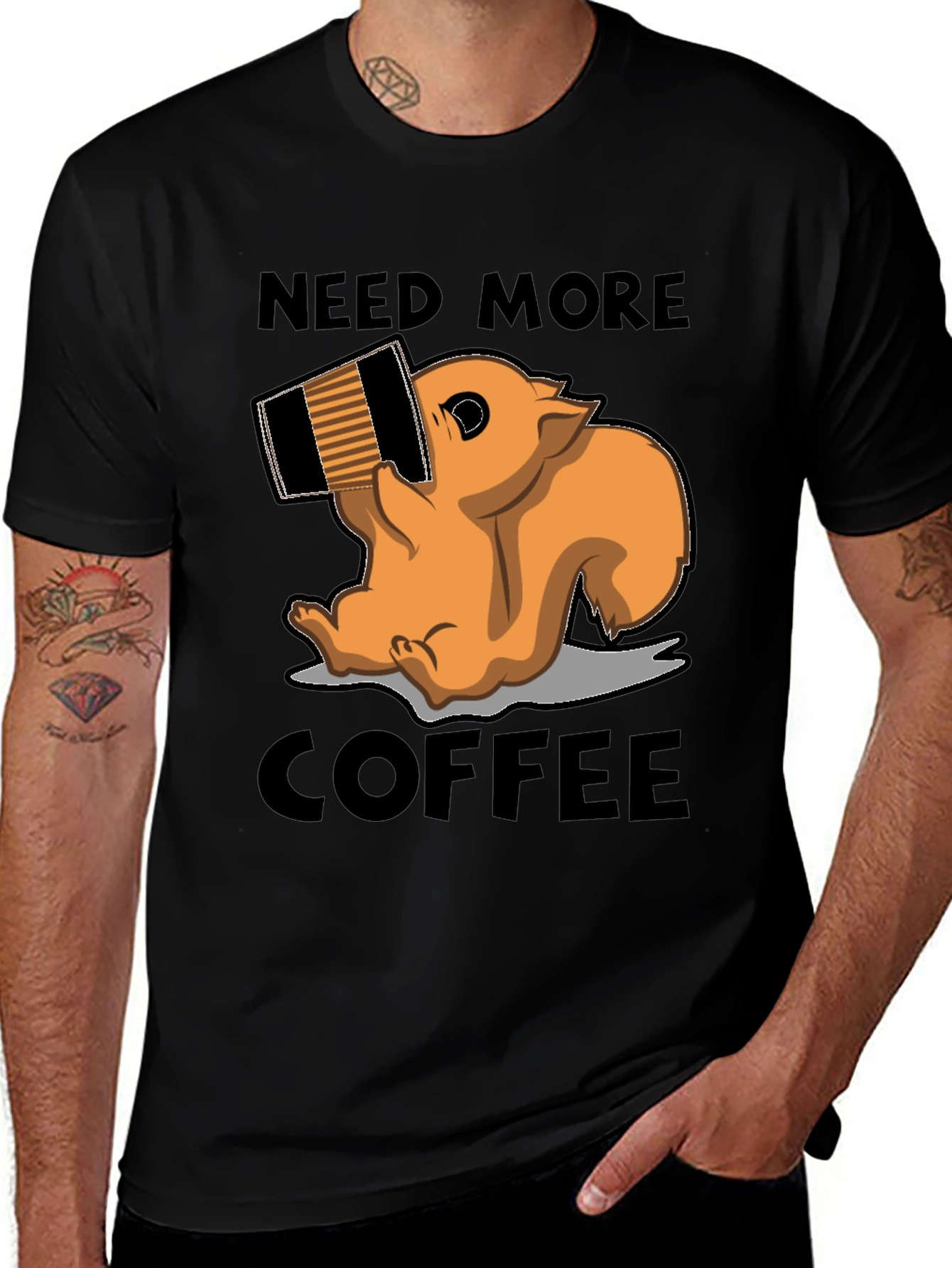 Variant 28 of Need More Coffee Squirrel Tee