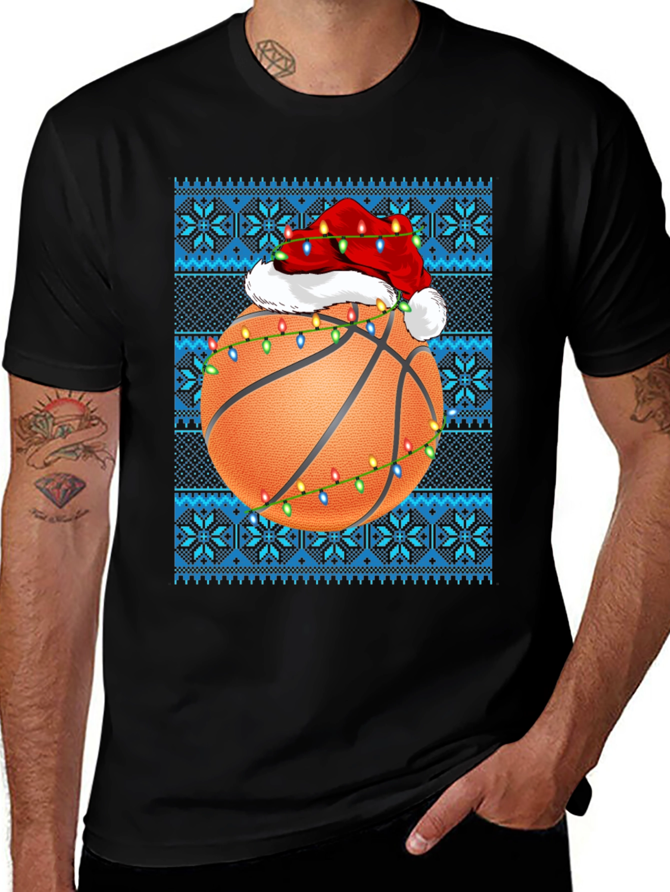 Variant 7 of Basketball Christmas T-Shirt