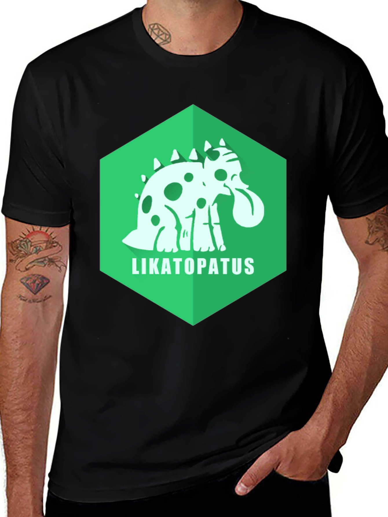 Variant 11 of Likatopatus Graphic Tee - Black Cotton T-Shirt