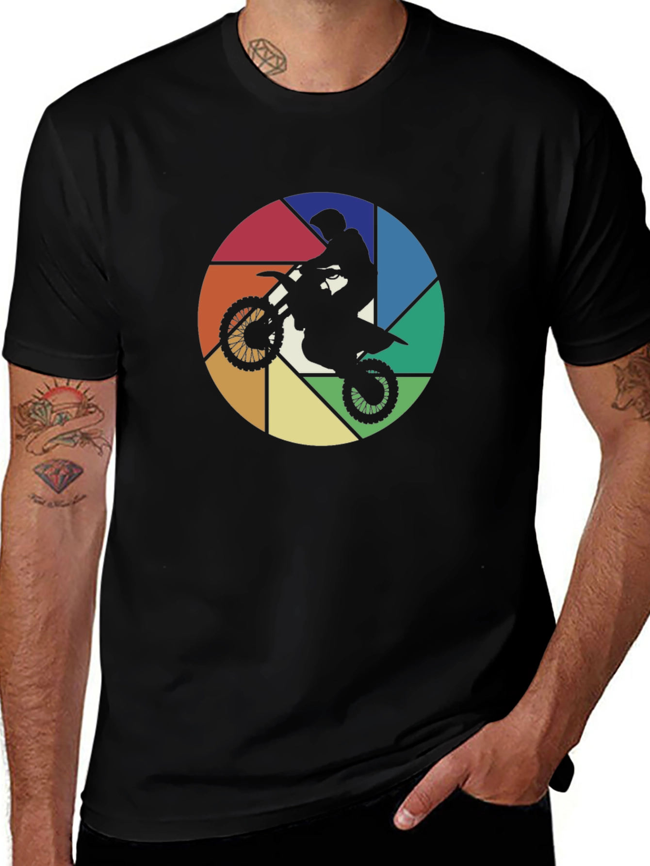 Variant 16 of Motocross Aperture T-Shirt - Stylish Rider Tee