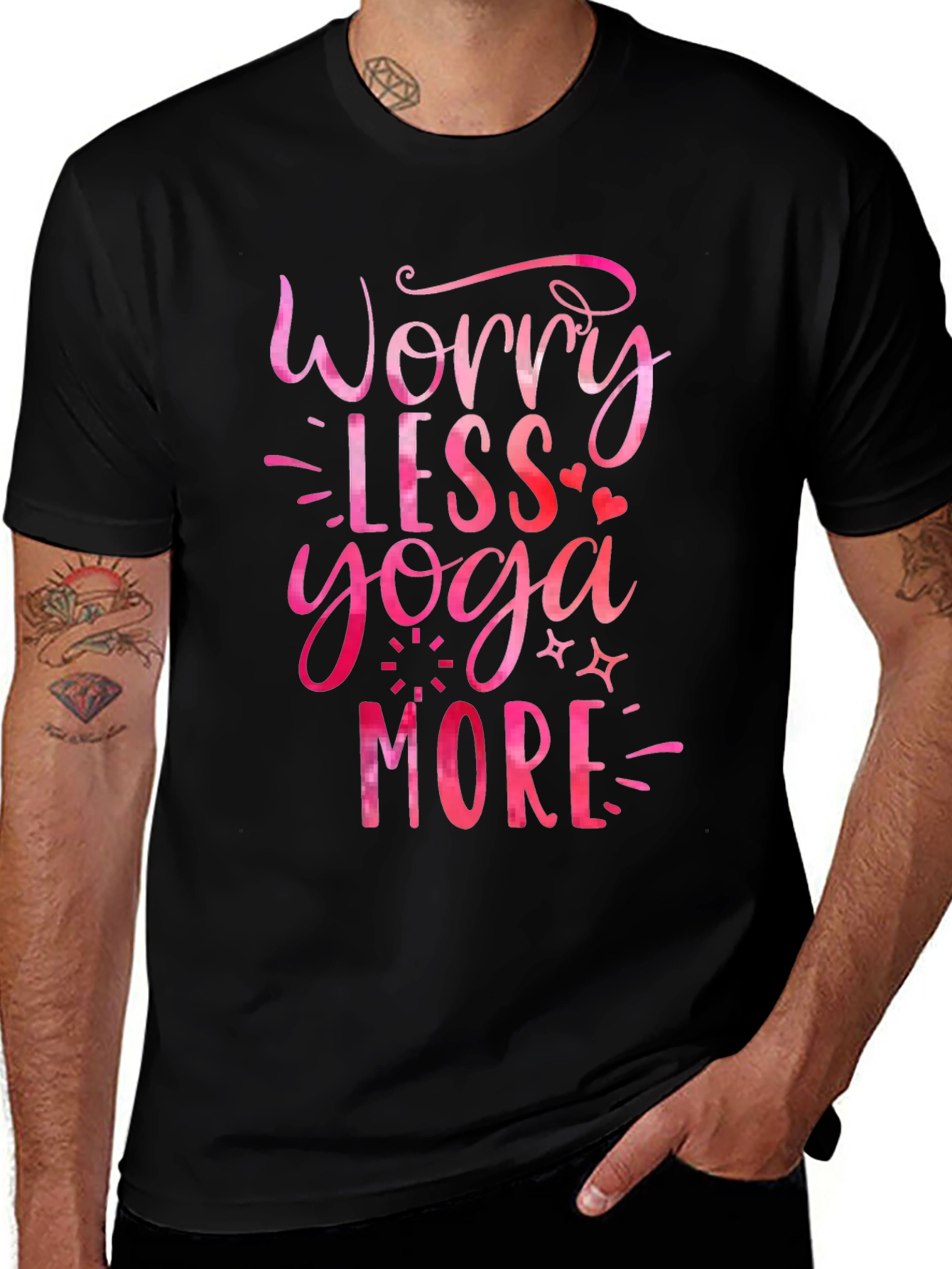 Variant 21 of Worry Less Yoga More Graphic Tee
