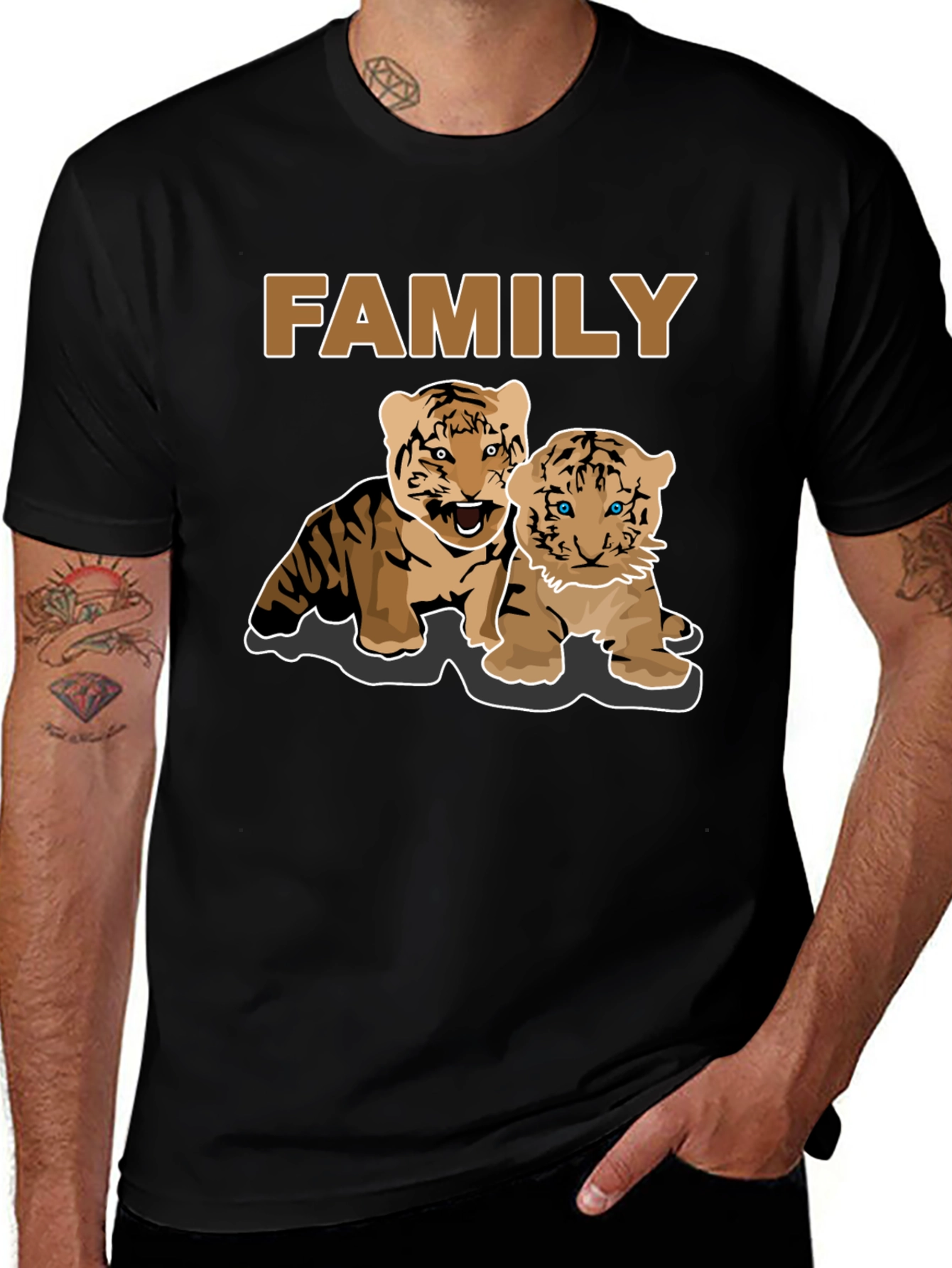 Variant 3 of Tiger Family Graphic T-Shirt