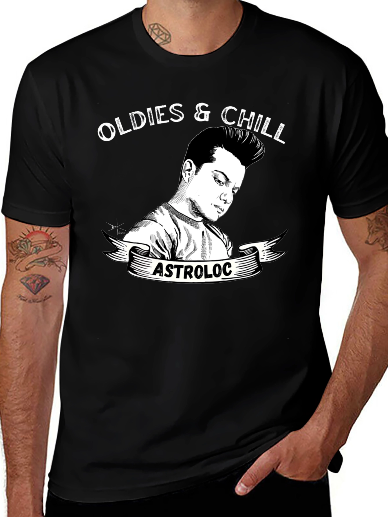 Variant 16 of Oldies & Chill T-Shirt - Astroloc Graphic Tee
