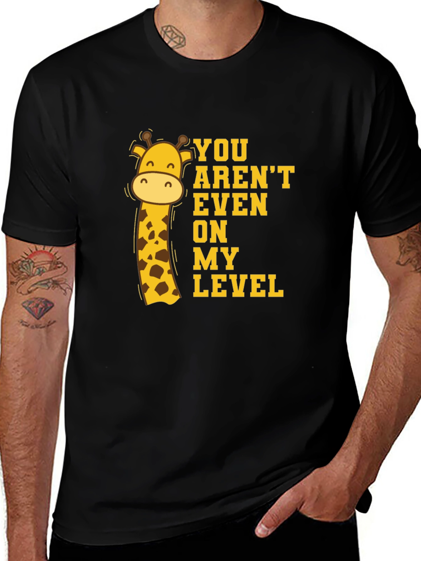 Variant 16 of Giraffe Level T-Shirt - Funny Animal Graphic Tee