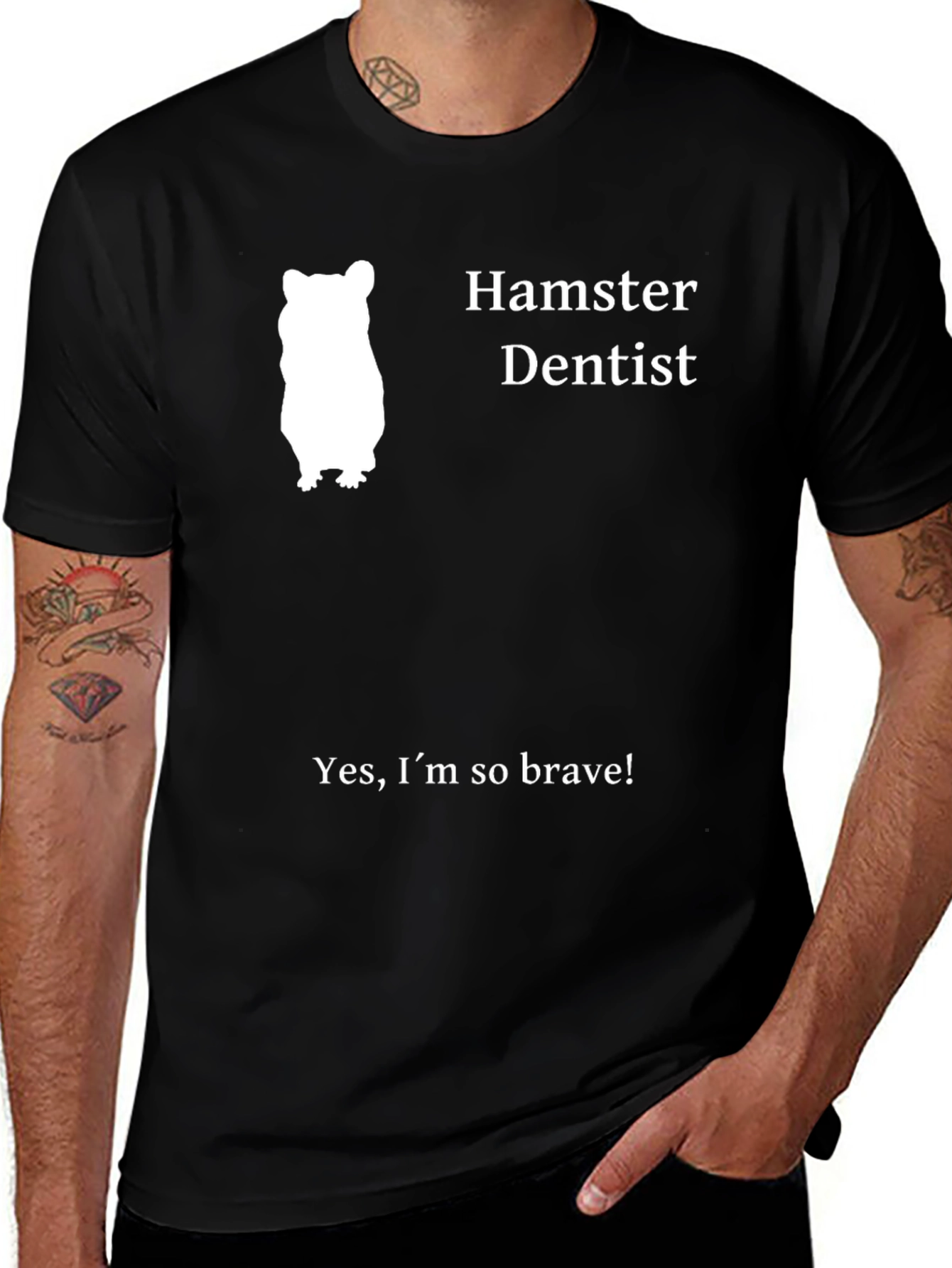Variant 2 of Hamster Dentist T-Shirt - Brave and Funny!