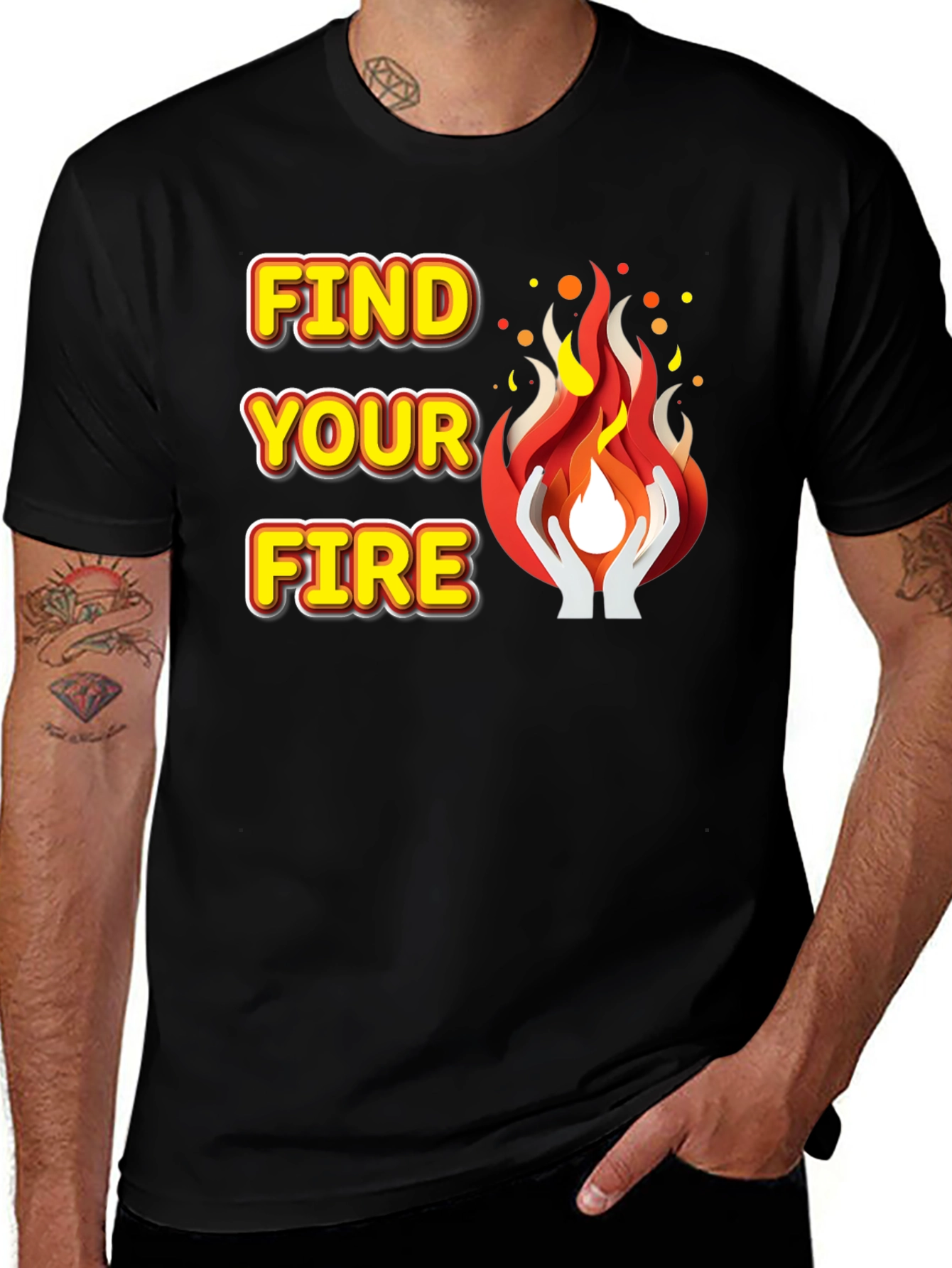 Variant 5 of Find Your Fire Graphic Tee - Motivational T-Shirt