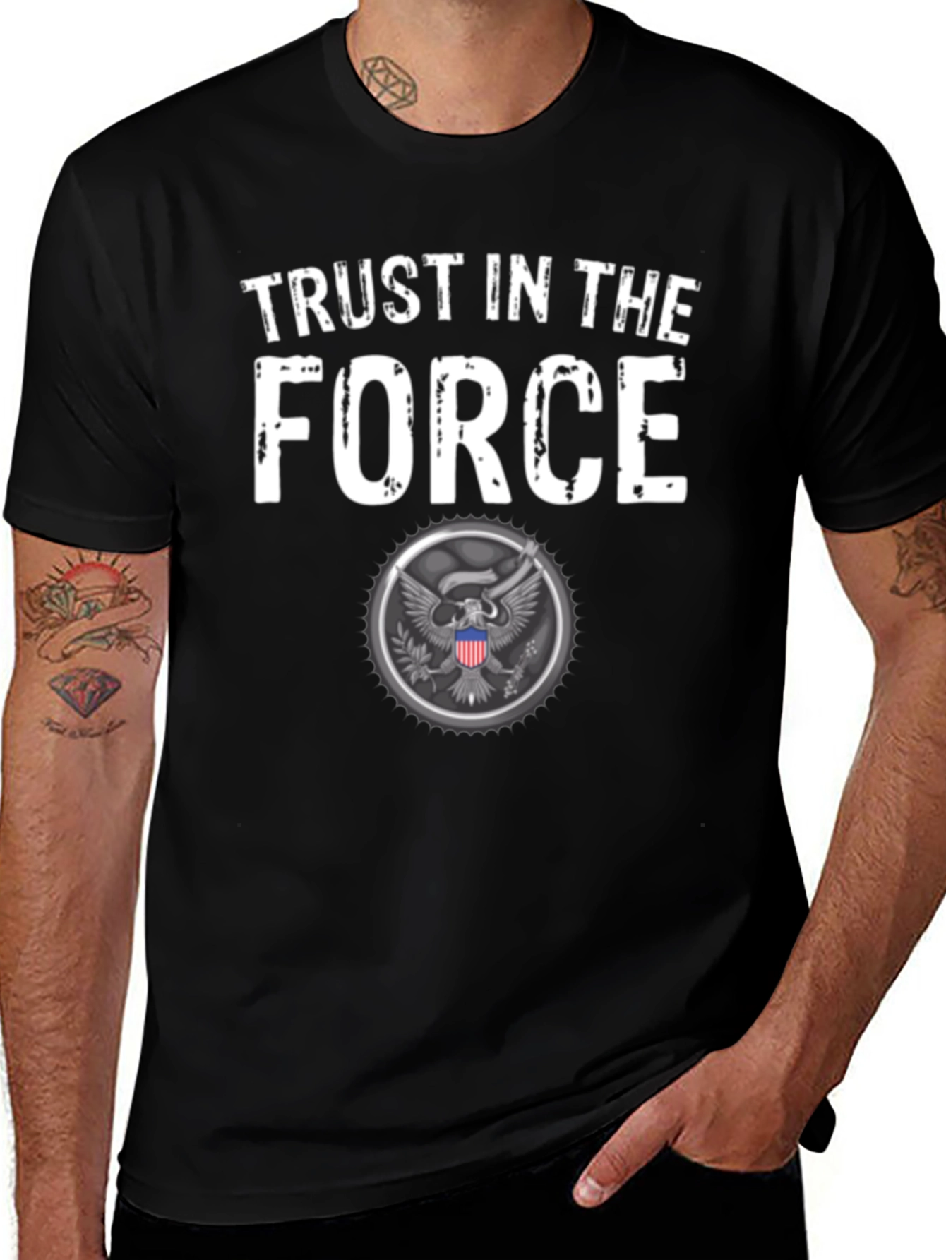 Variant 10 of Trust in the Force Graphic T-Shirt - Black