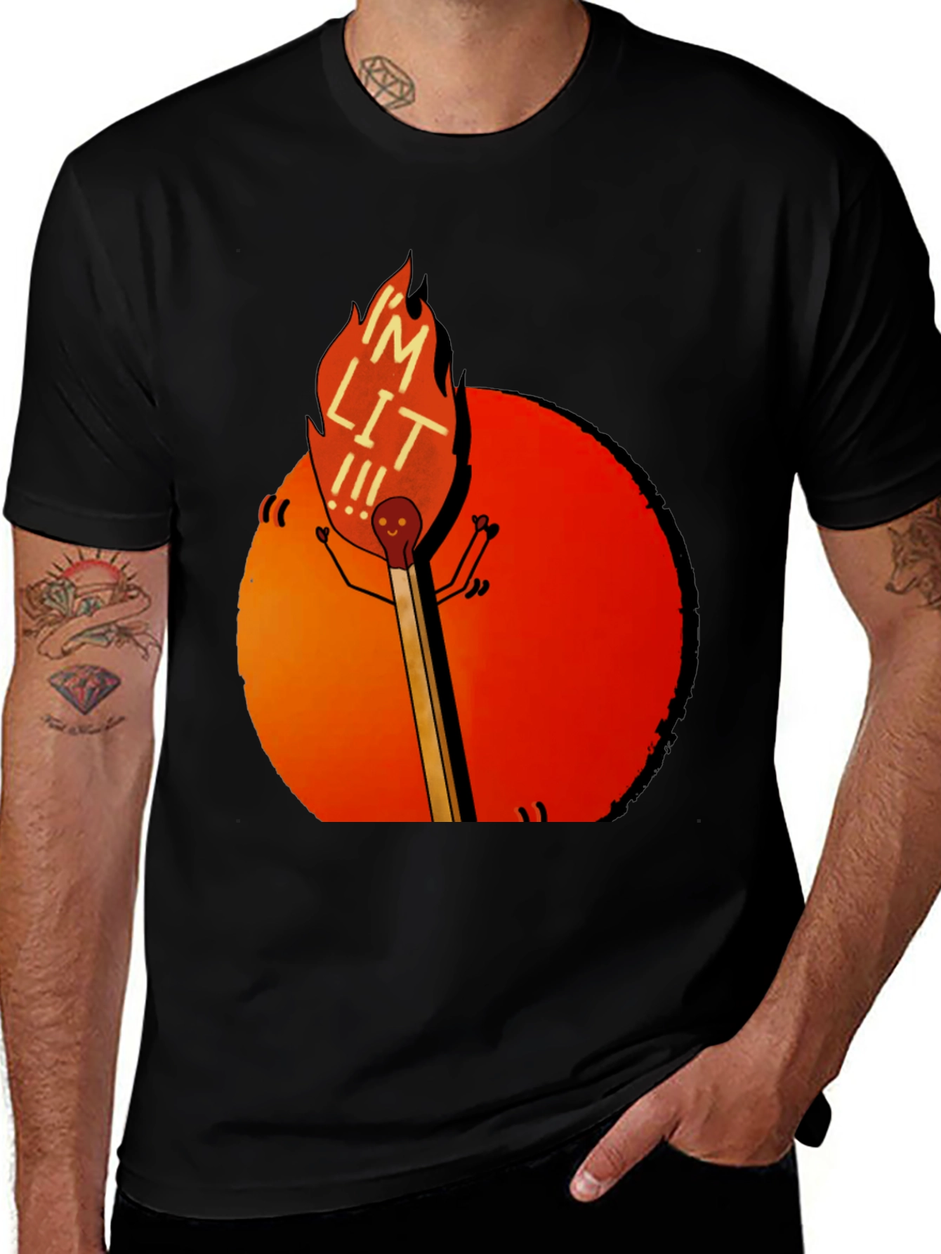 Variant 27 of I'm Lit T-Shirt - Funny Matchstick Tee