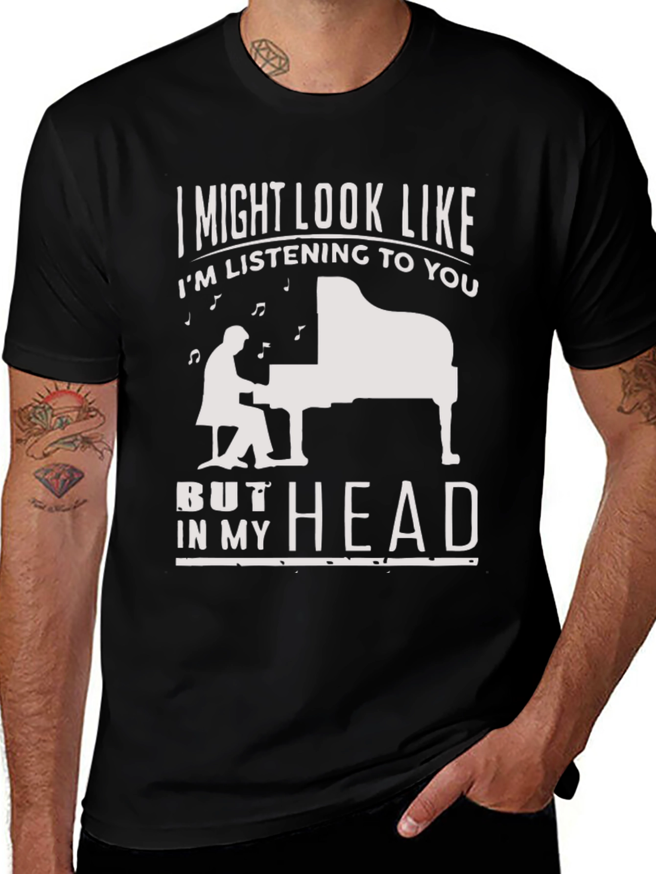 Variant 18 of Funny Piano Head T-Shirt Musician Gift