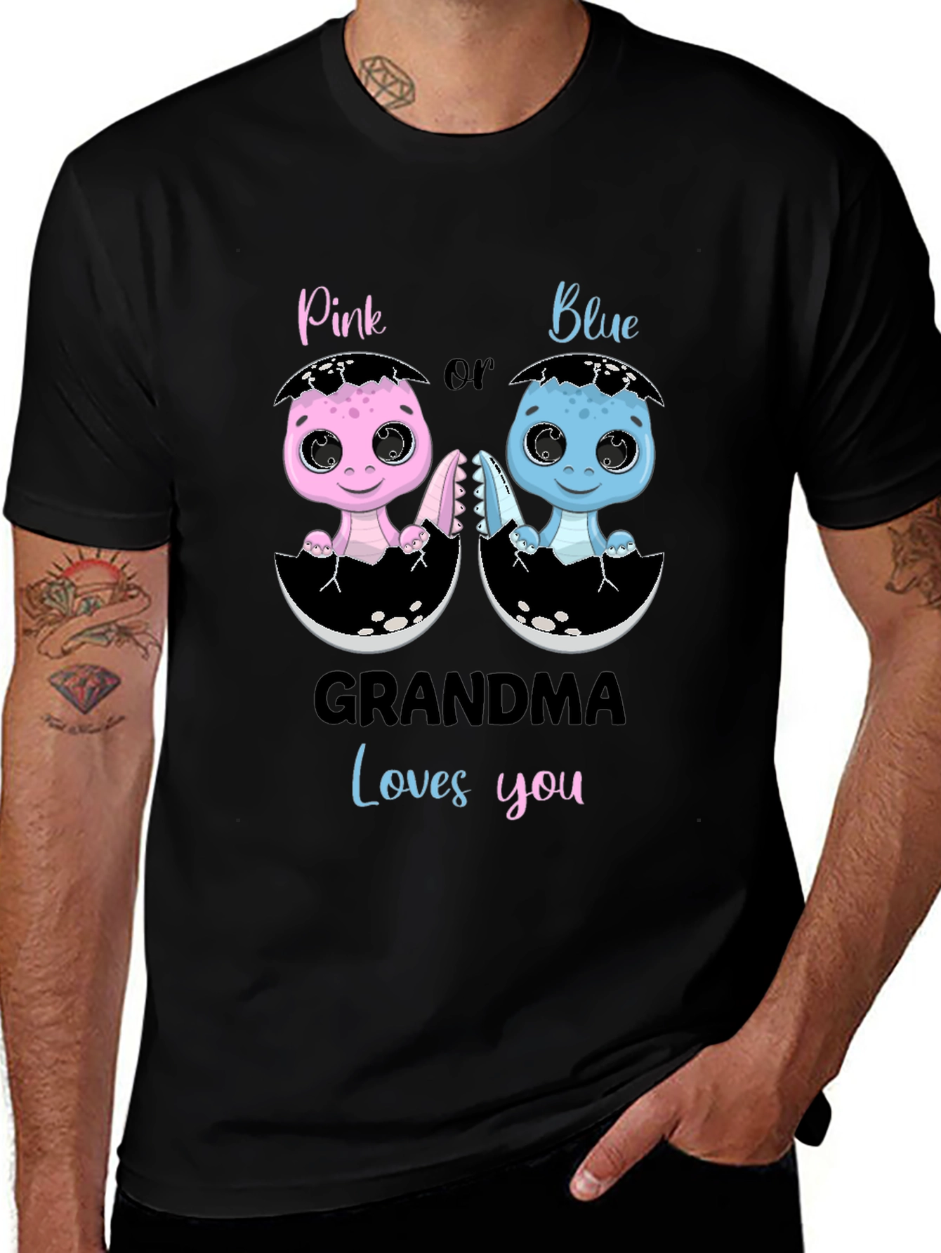 Variant 7 of Pink or Blue Grandma Loves You T-Shirt
