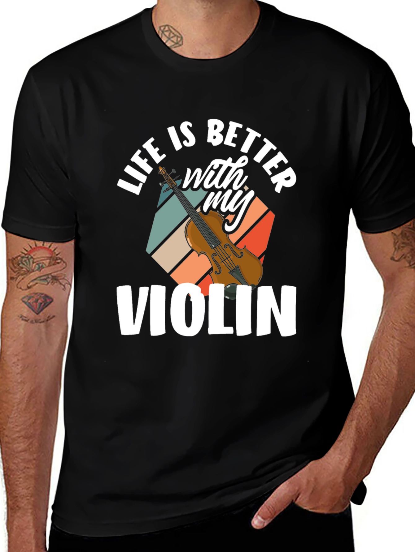 Variant 6 of Life is Better With My Violin Graphic T-Shirt