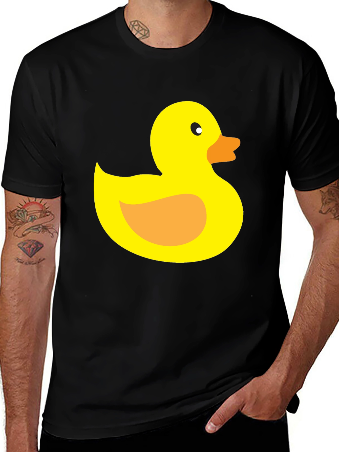 Variant 6 of Rubber Duckie T-Shirt - Black Cotton Blend