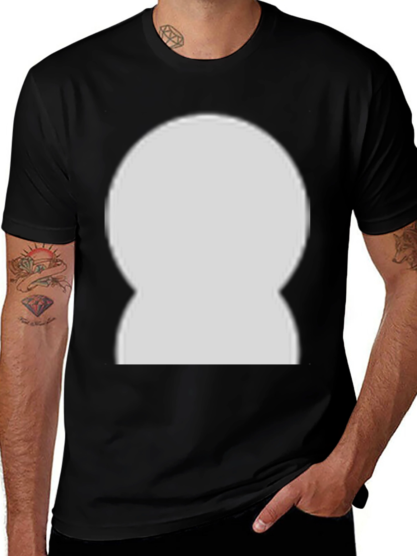 Keyhole Graphic T-Shirt - Modern Casual Tee