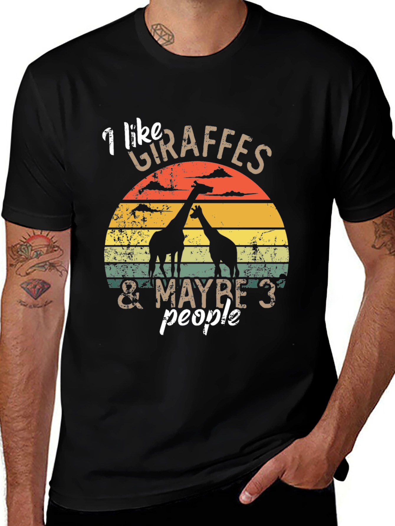 Variant 22 of I Like Giraffes & Maybe 3 People T-Shirt