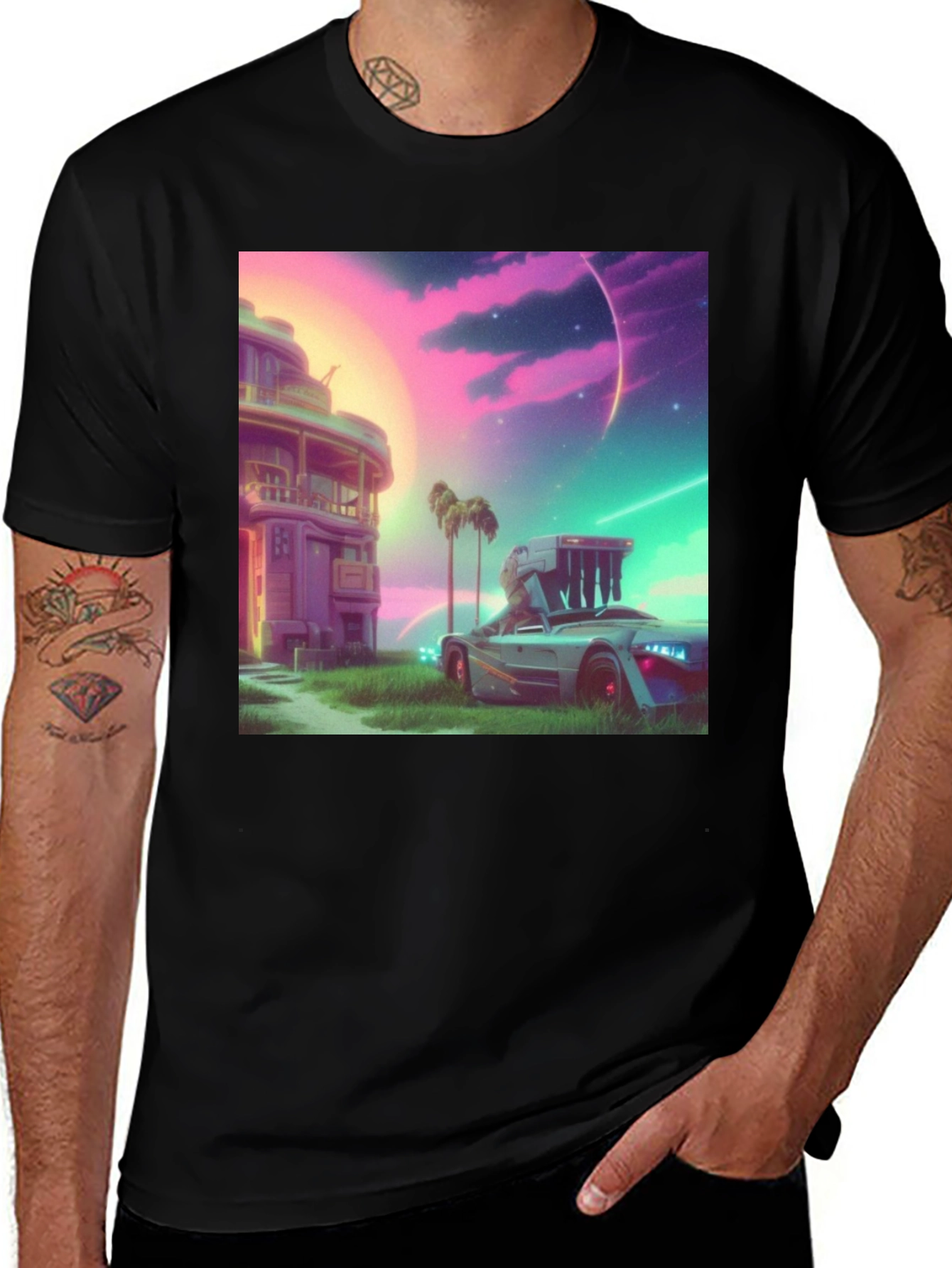 Variant 10 of Retro Future T-Shirt - Vaporwave Design