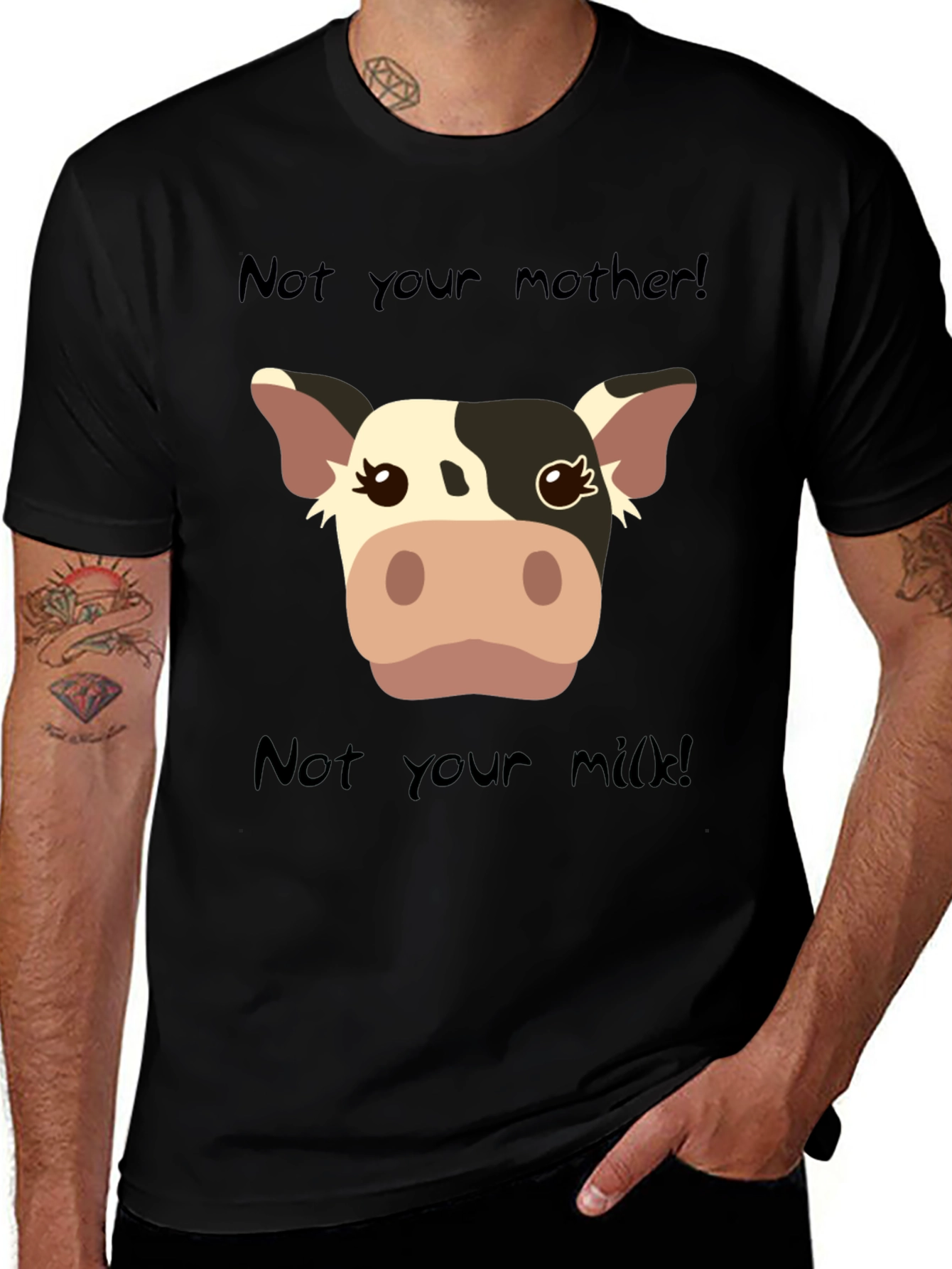 Variant 17 of Vegan Cow T-Shirt - Not Your Mother, Not Your Milk!