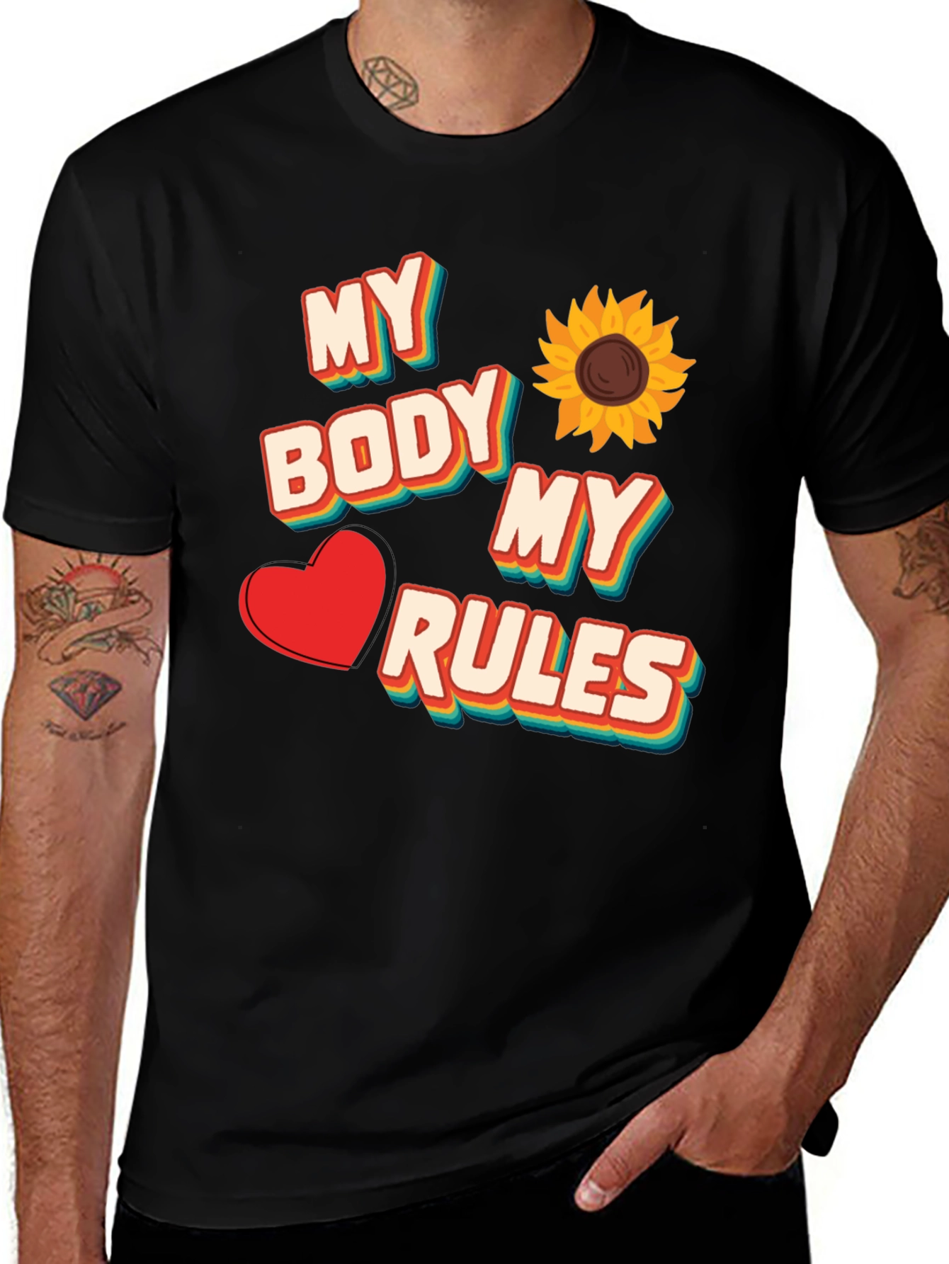 Black My Body My Rules Graphic Tee main image