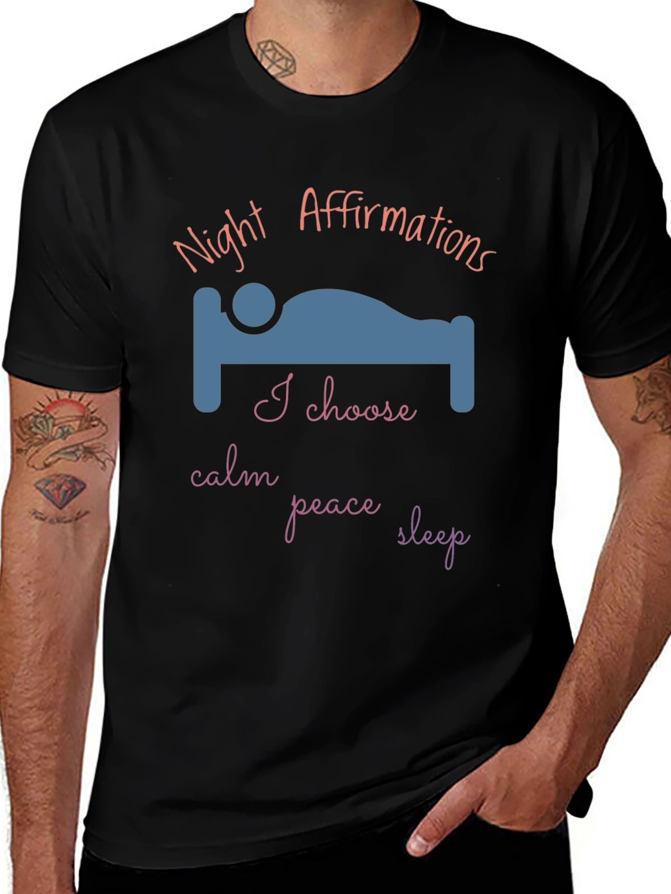 Variant 21 of Night Affirmations T-Shirt - Calm Peace Sleep