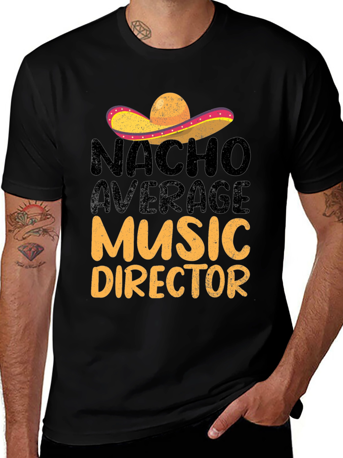 Black Nacho Average Music Director T-Shirt main image