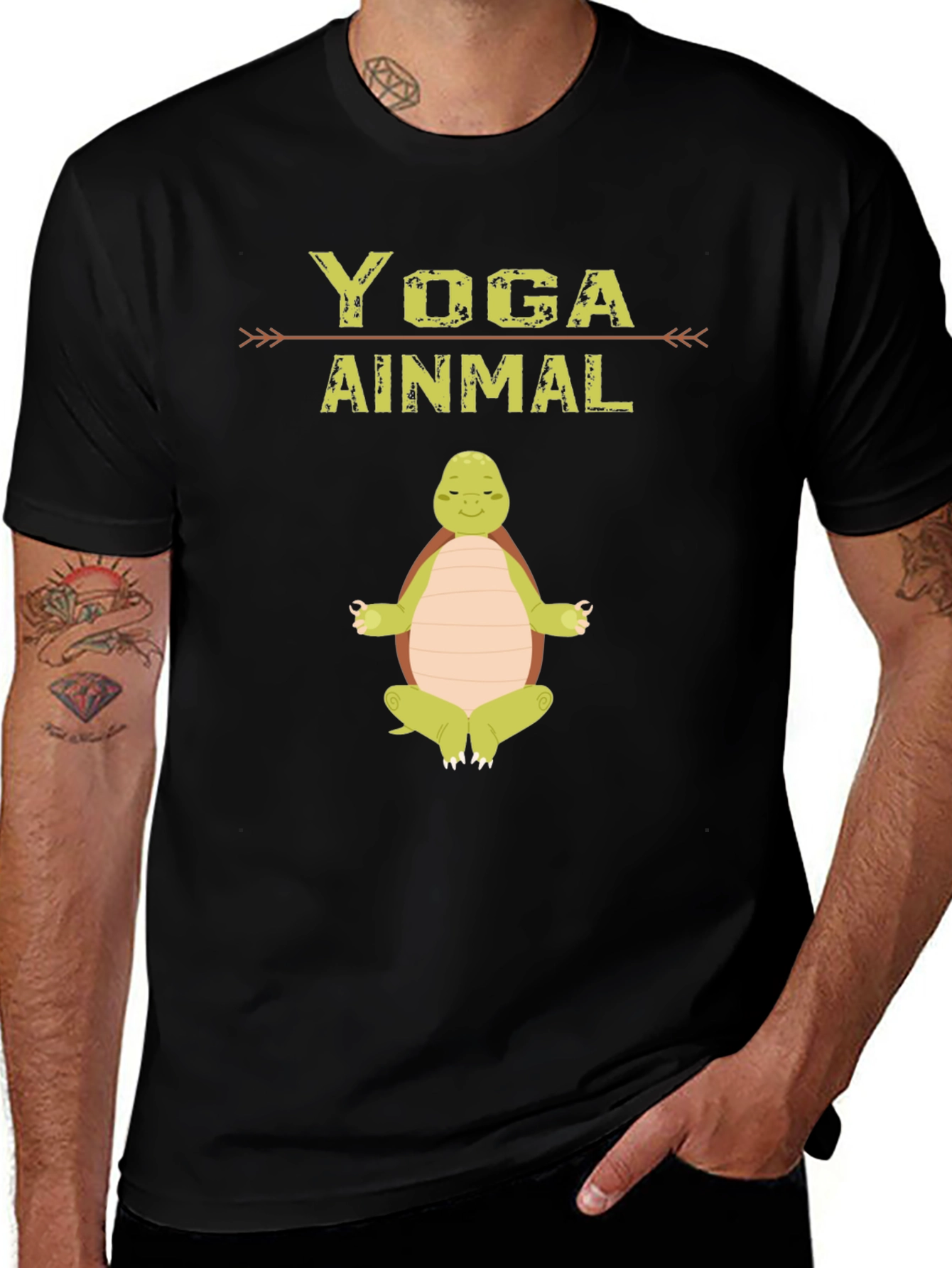 Variant 13 of Yoga Ainmal Turtle T-Shirt - Meditating Animal Tee