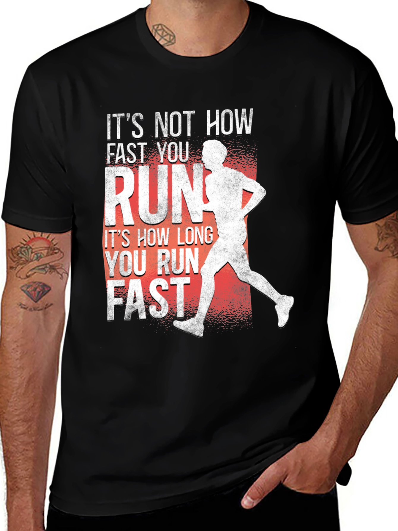 Variant 2 of Running T-Shirt - It's Not How Fast You Run