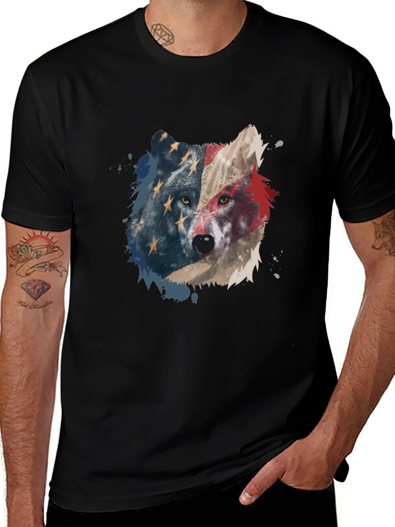 Variant 11 of American Wolf Graphic Tee
