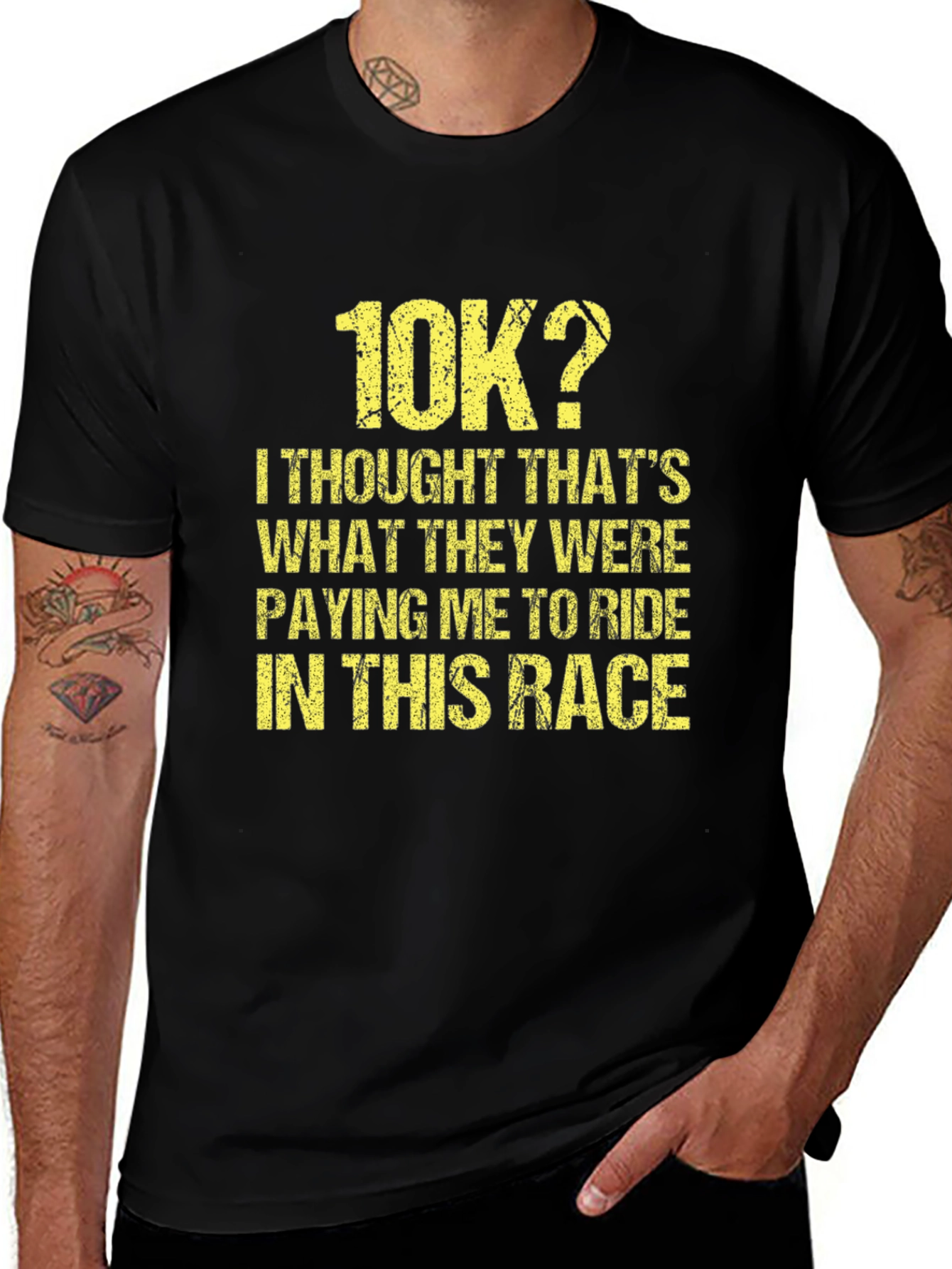 Funny 10K Race T-Shirt - Paying Me To Ride