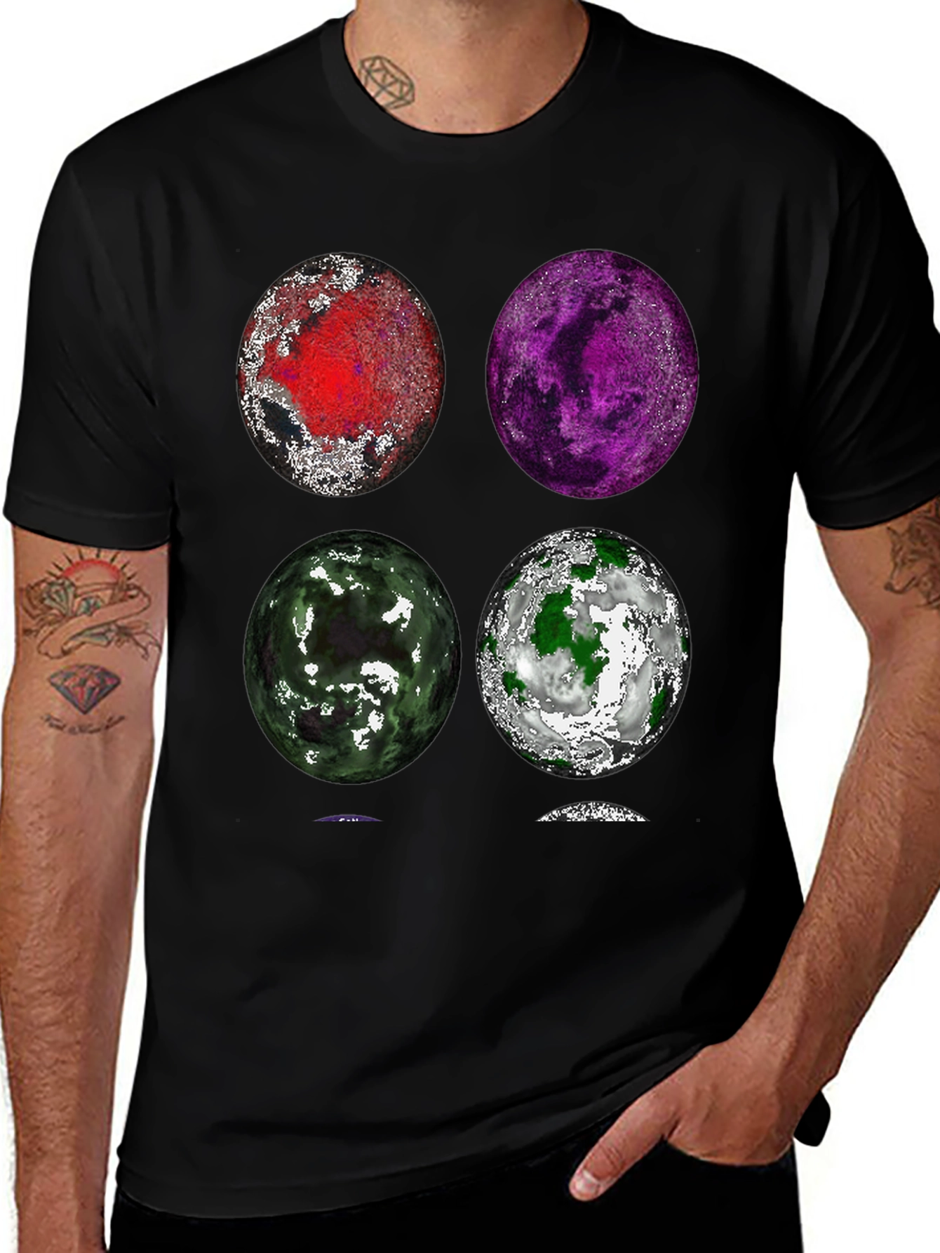 Planet Collage Graphic T-Shirt