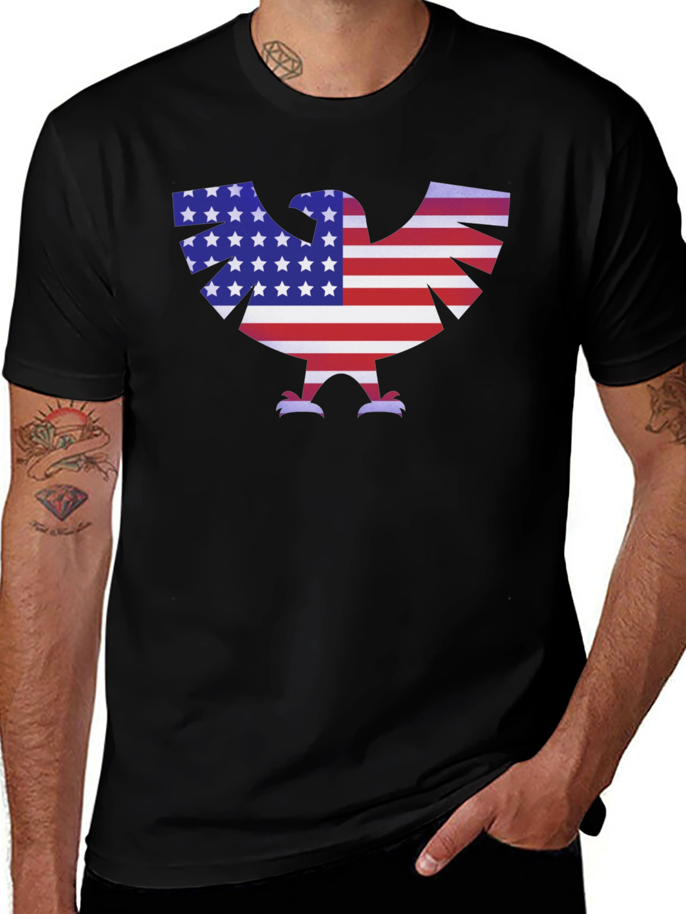 Variant 20 of American Flag Eagle Graphic Tee - Patriot Pride