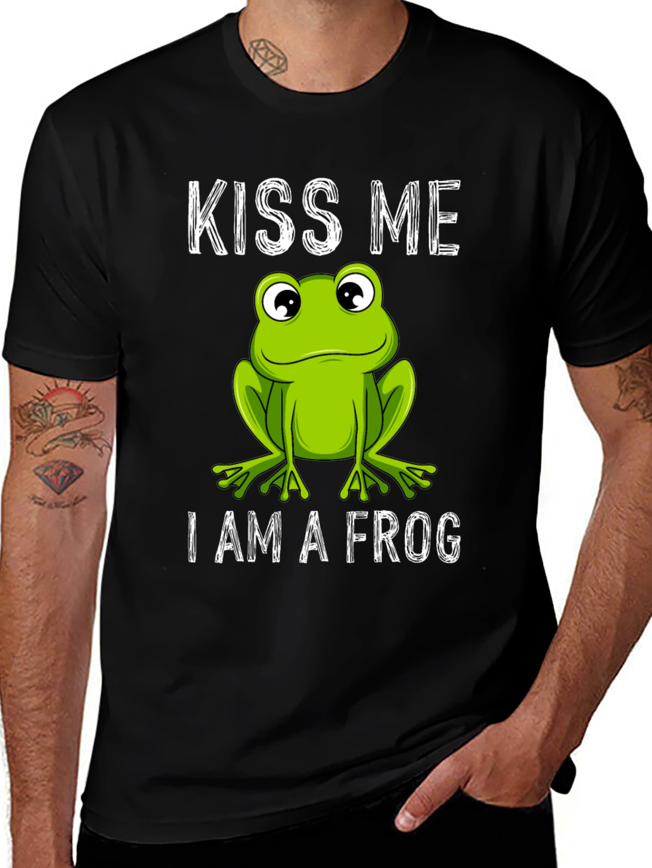 Variant 25 of Kiss Me I Am A Frog Graphic T-Shirt