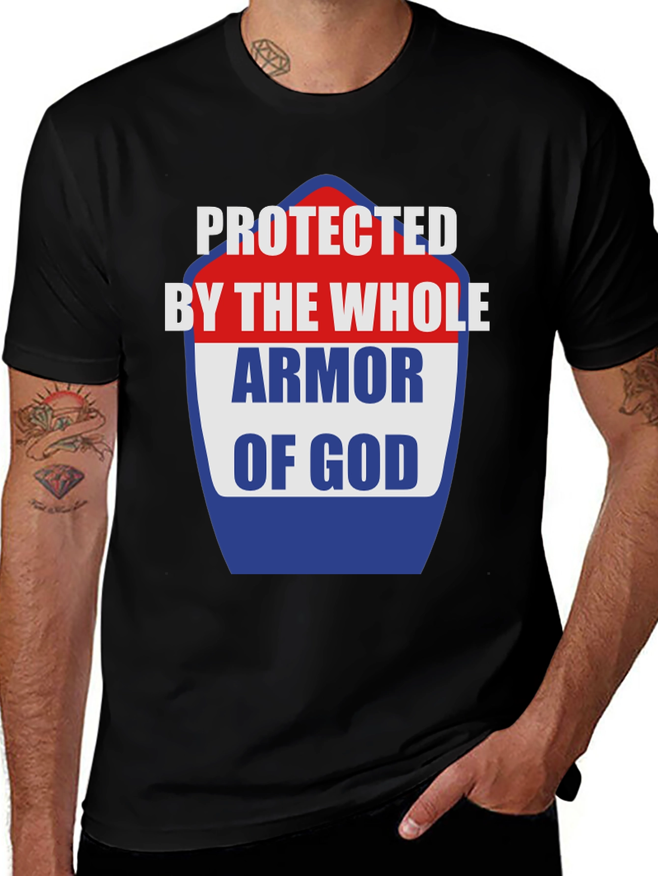 Variant 18 of Protected by The Whole Armor of God T-Shirt