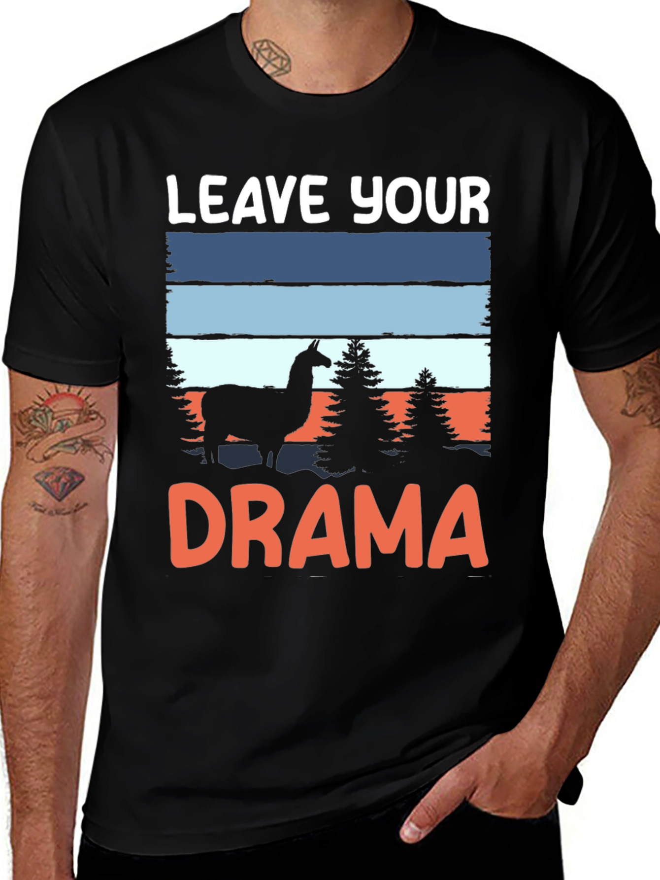 Variant 11 of Leave Your Drama Llama Graphic T-Shirt
