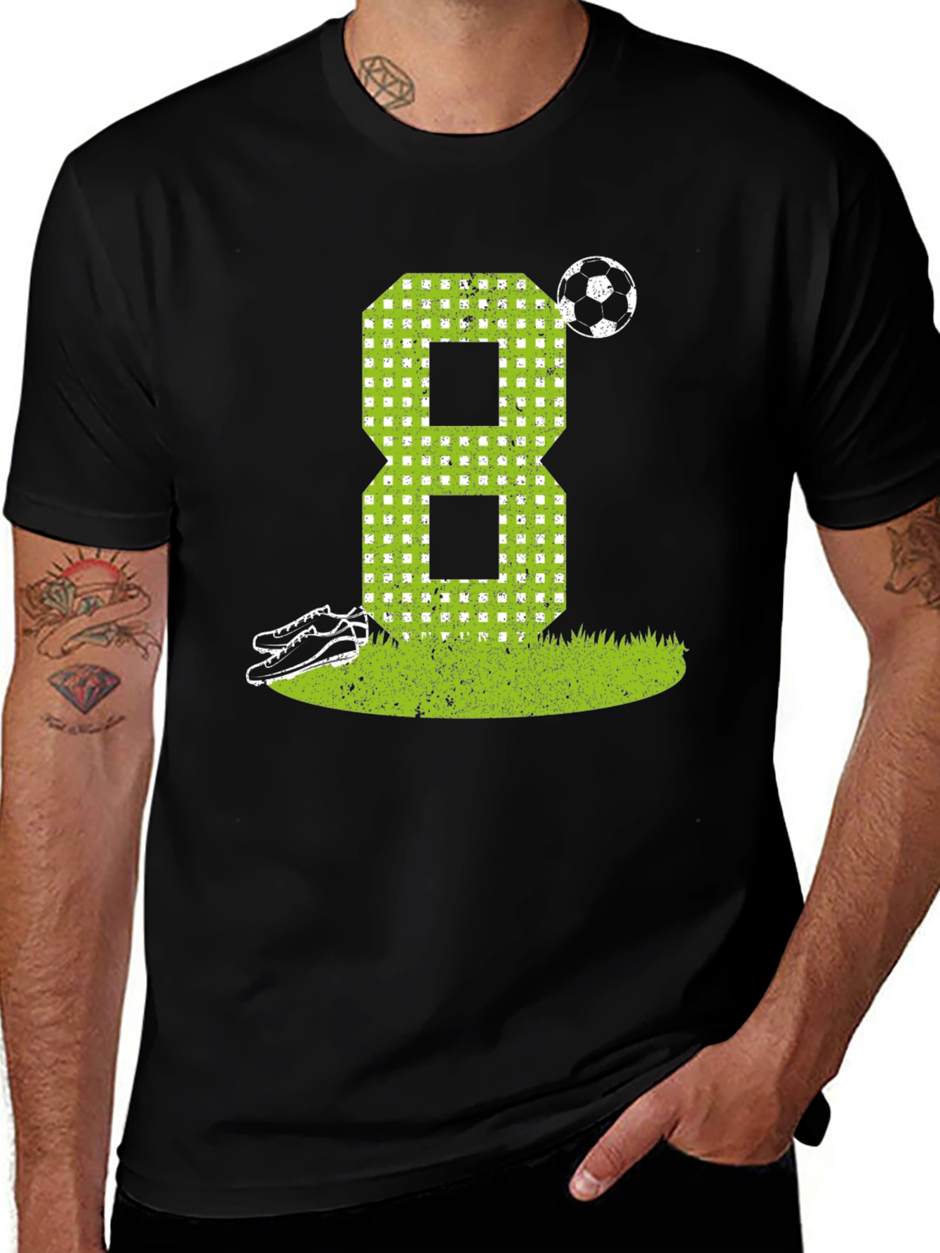 Variant 24 of Soccer Number 8 Graphic Tee