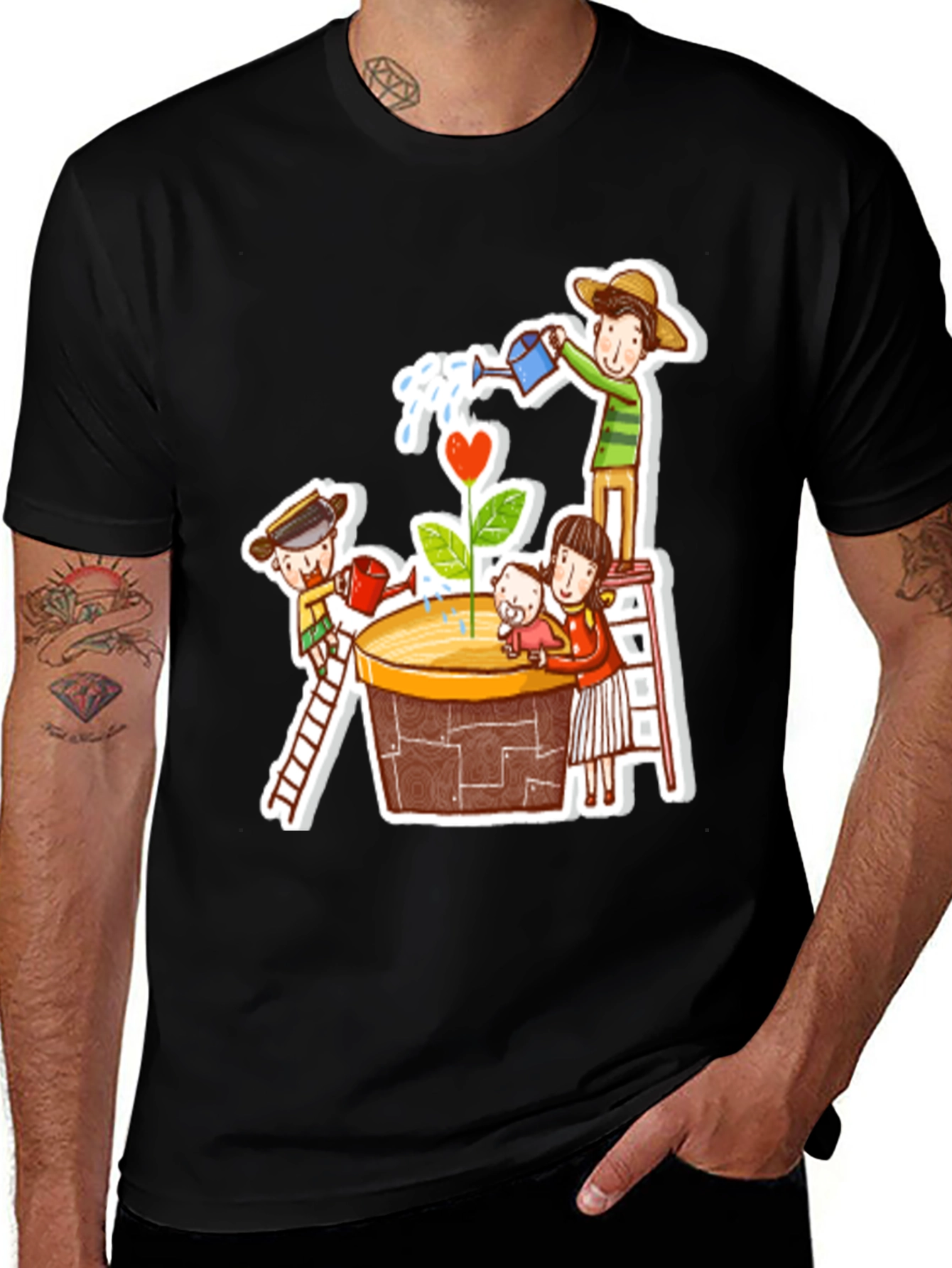 Variant 20 of Family Garden Black T-Shirt
