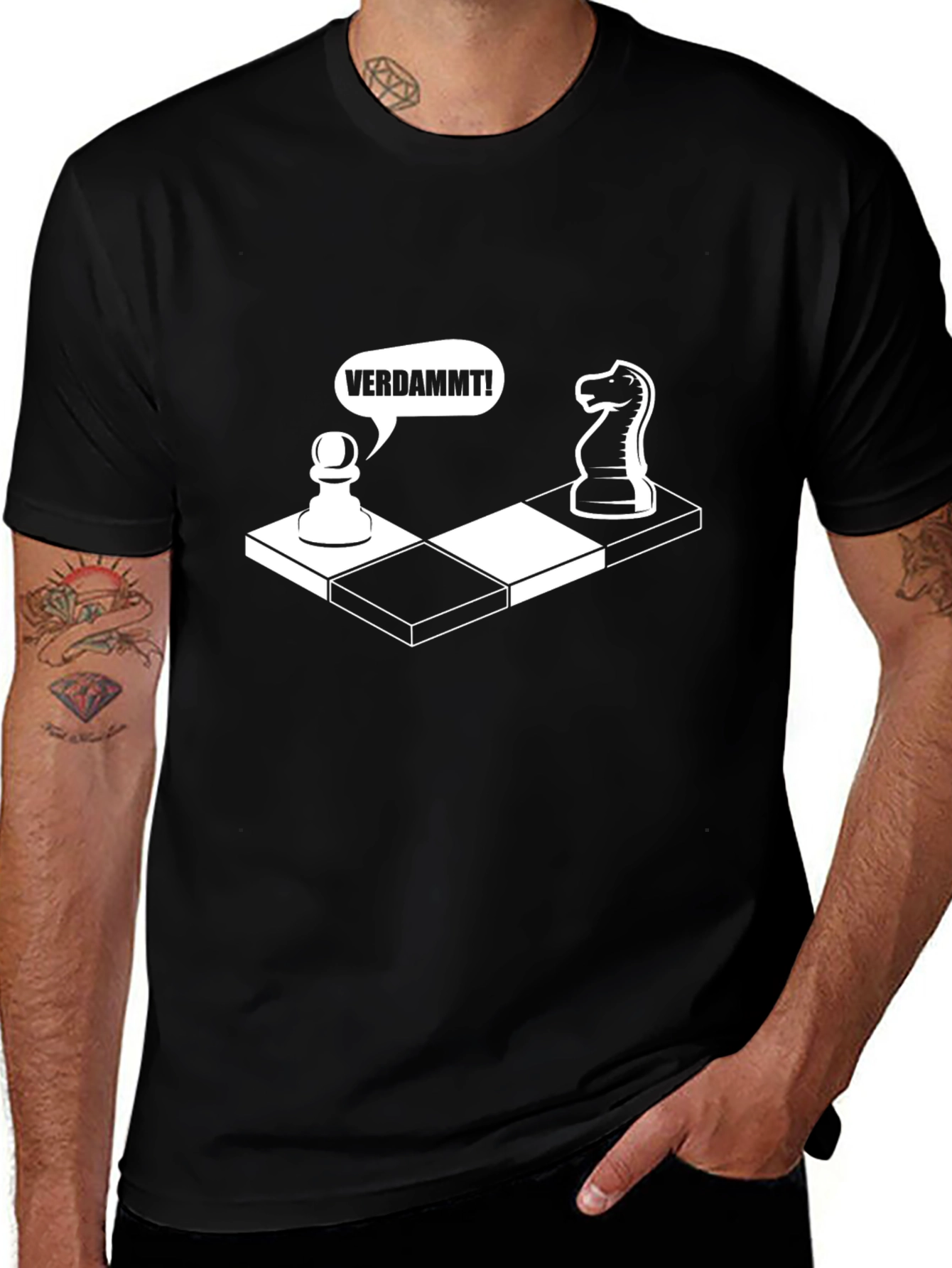 Chess Humor T-Shirt - Verdammt! Pawn's Frustration