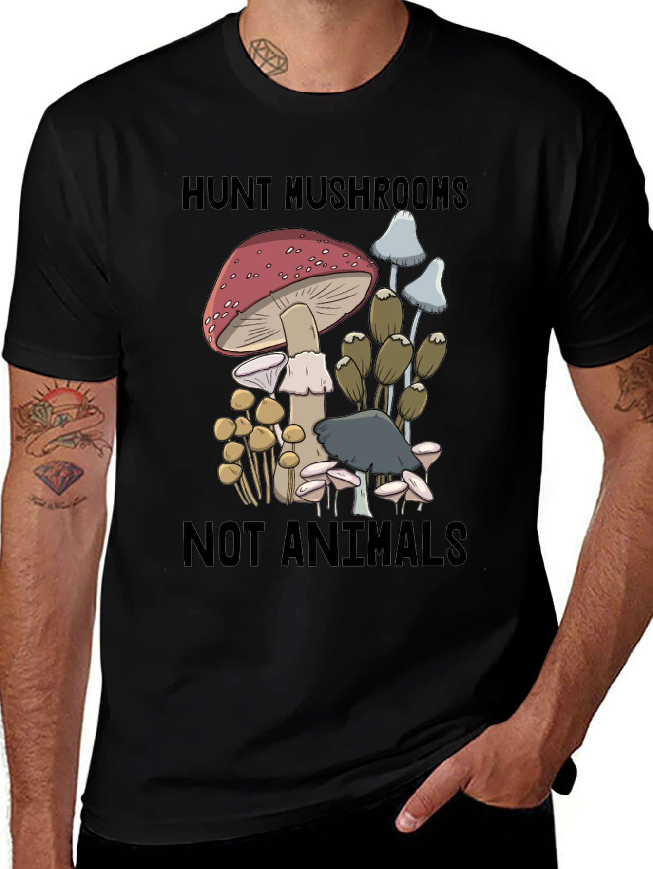 Mushroom Hunt T-Shirt - Not Animals!