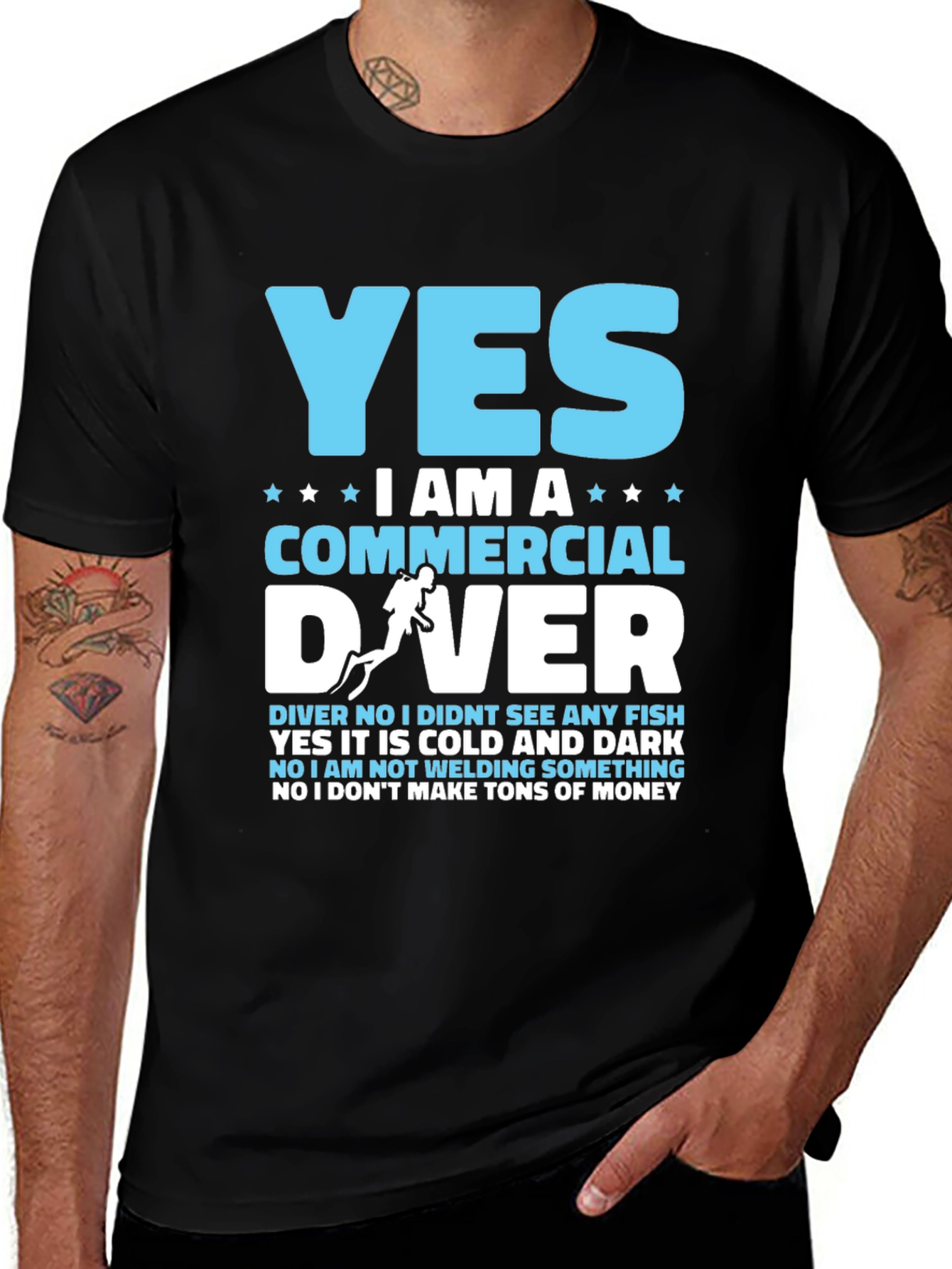 Variant 18 of Commercial Diver T-Shirt - Funny Diving Gift