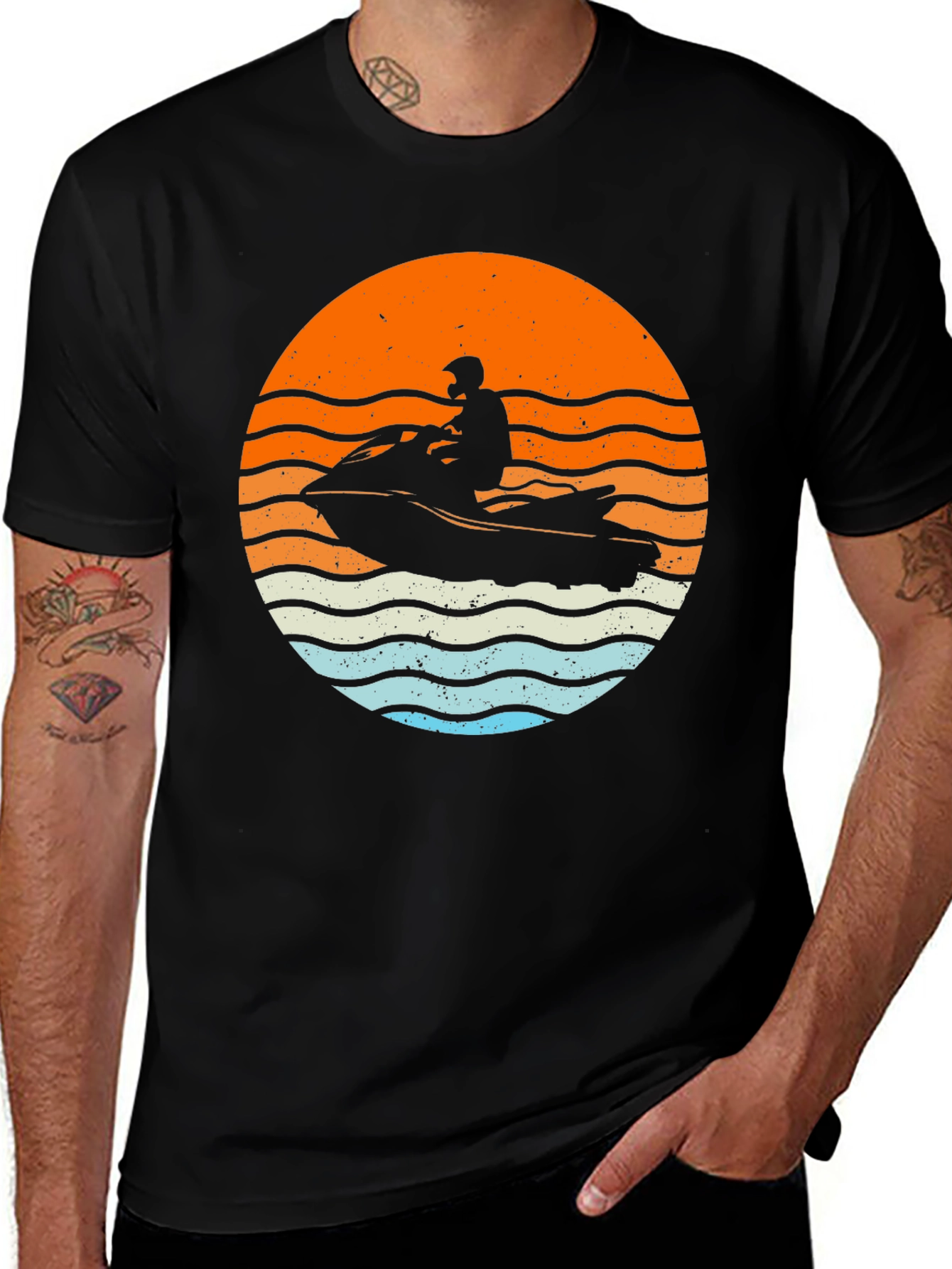 Variant 19 of Jet Ski Sunset Graphic T-Shirt