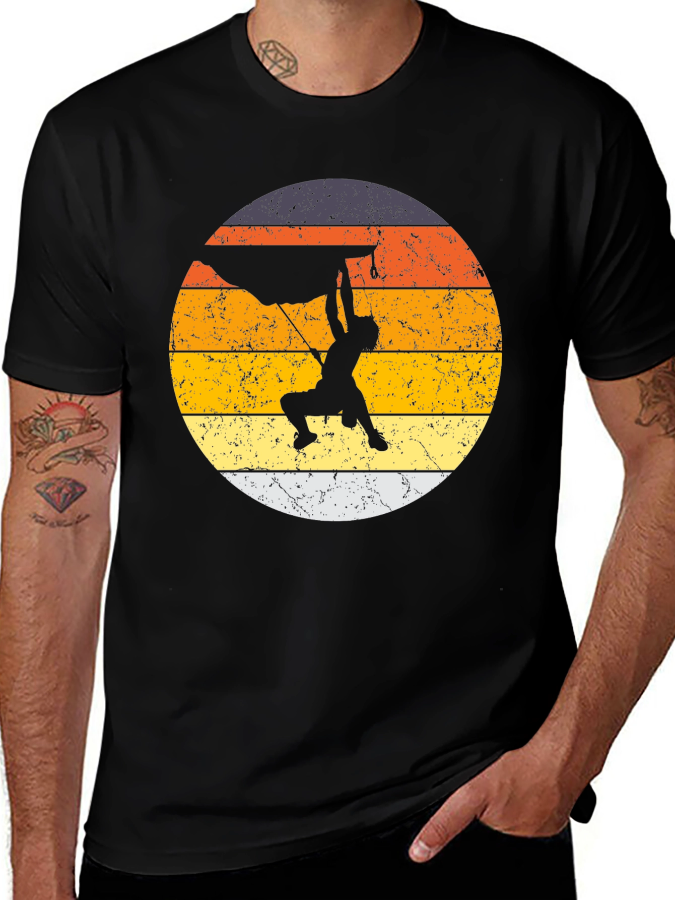 Variant 26 of Retro Rock Climbing T-Shirt - Adventure Awaits!