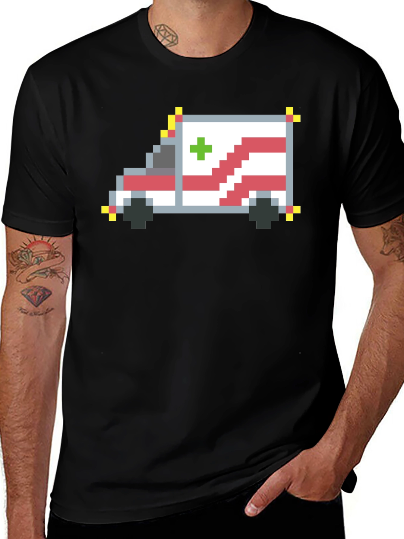 Variant 20 of Pixel Ambulance Graphic T-Shirt